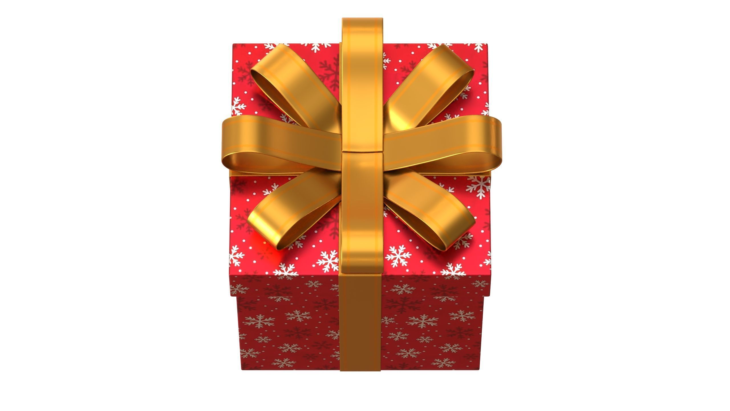 Christmas Box 07 Low-poly 3D model_3