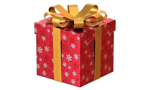 Christmas Box 07 Low-poly 3D model