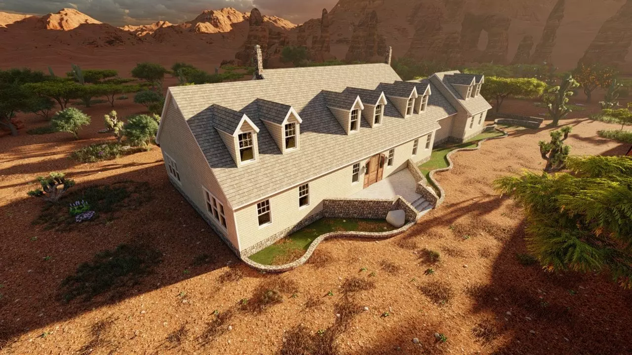 old house-Old Abandoned House 3D model_0