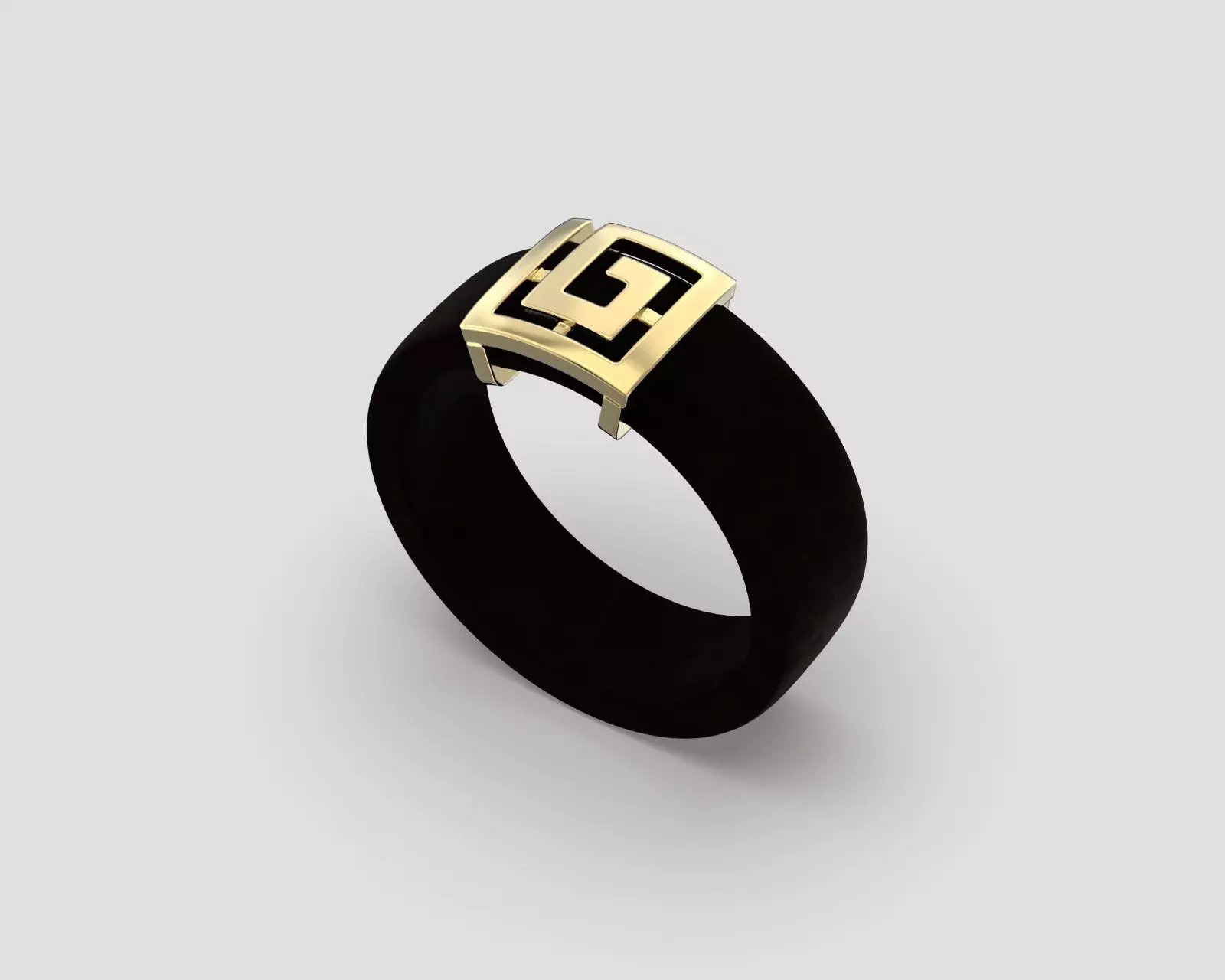 R 192 c ring with leather shank 3D print model