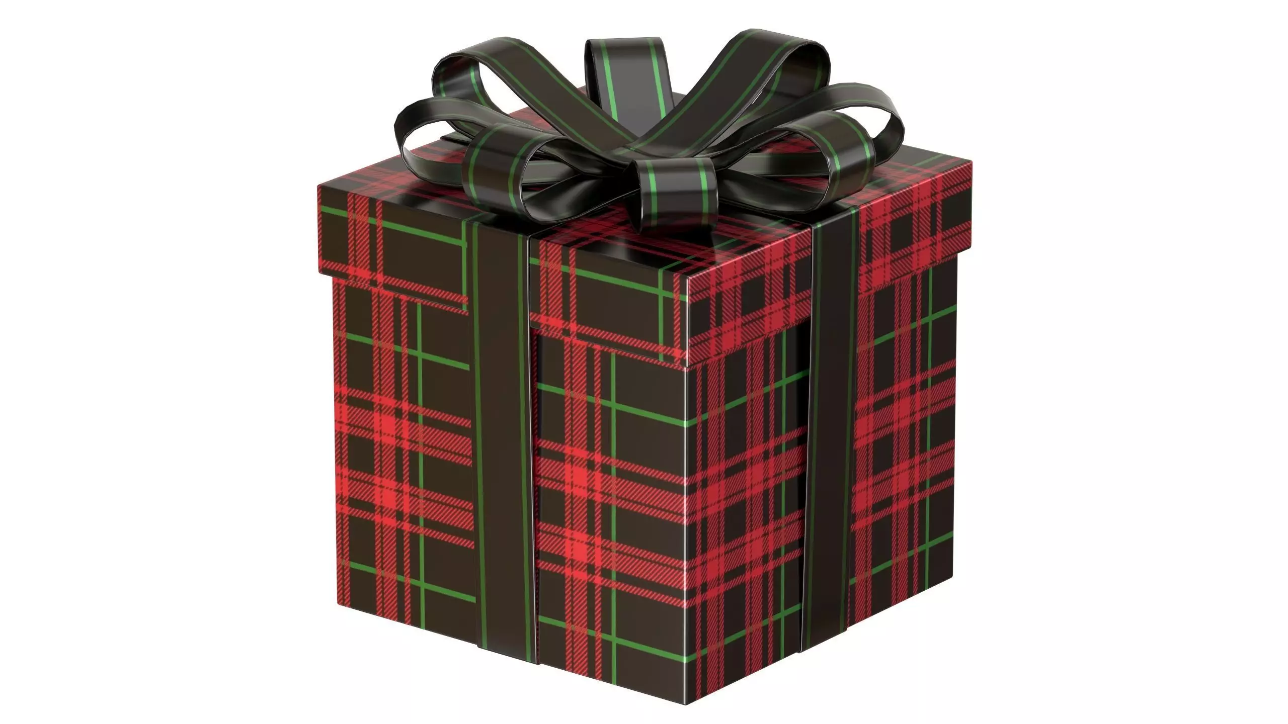 Christmas Box 08 Low-poly 3D model_0