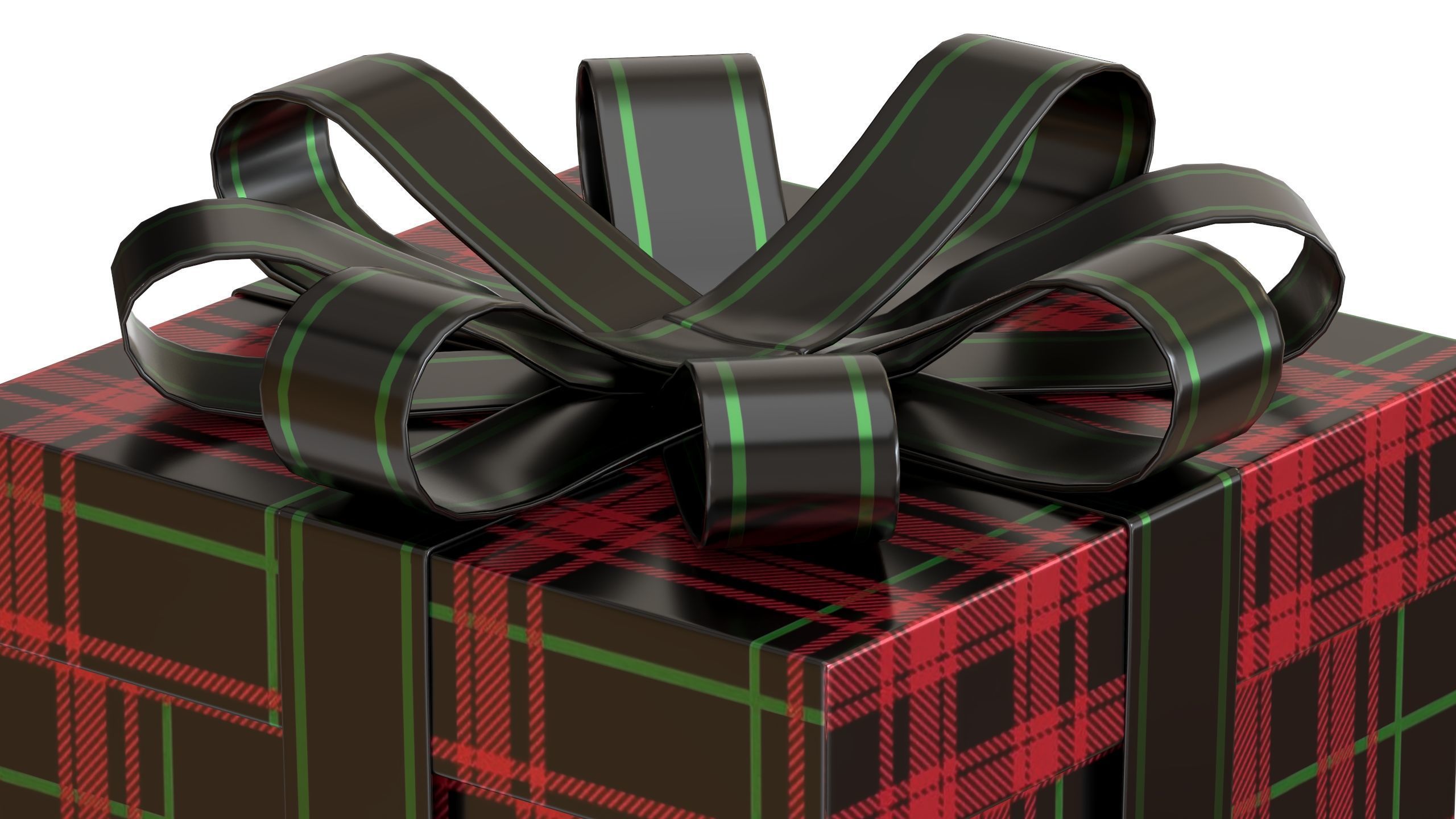 Christmas Box 08 Low-poly 3D model_3