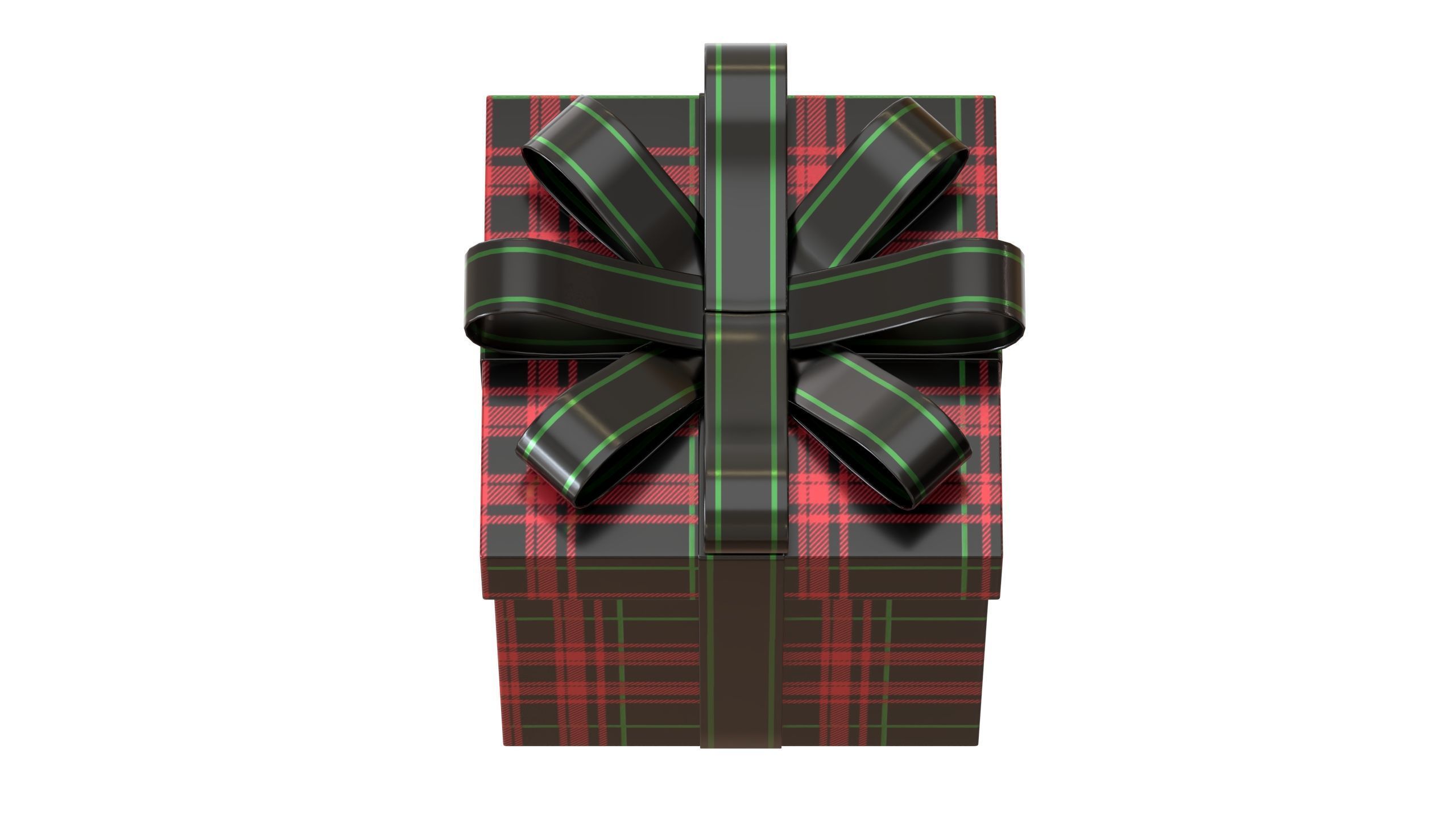 Christmas Box 08 Low-poly 3D model_2