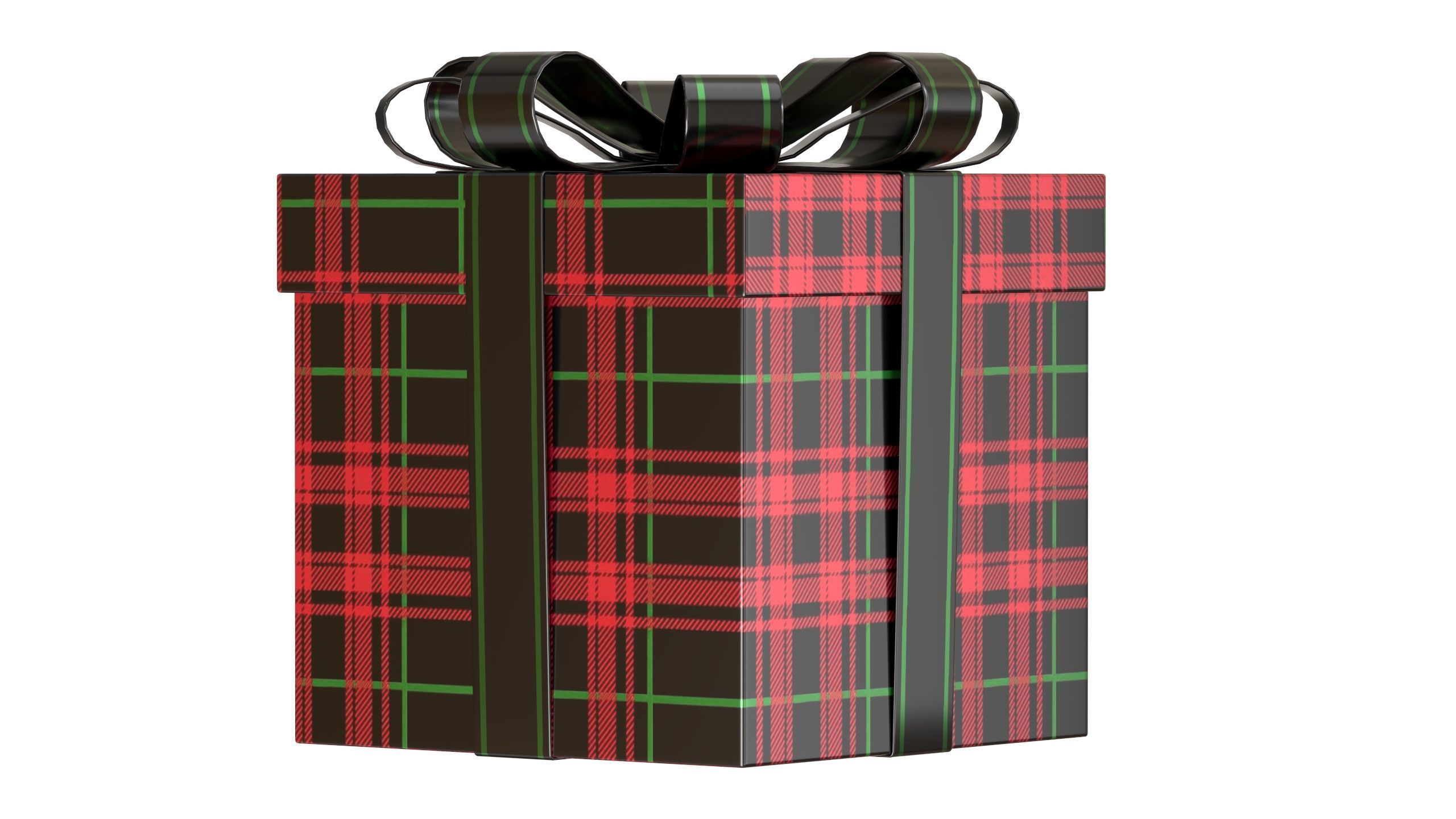 Christmas Box 08 Low-poly 3D model_1