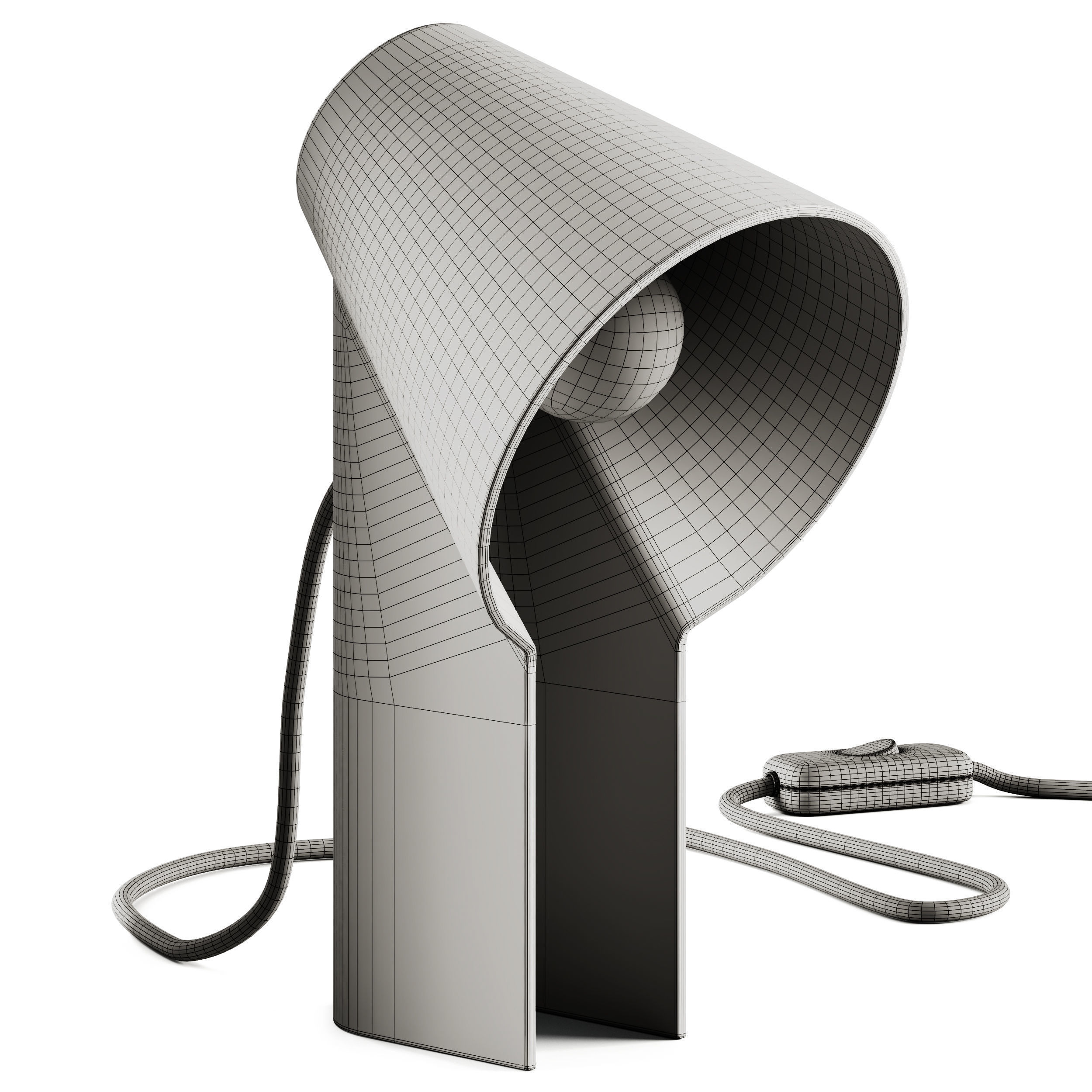 Woud Study Table Lamp 3D model_5