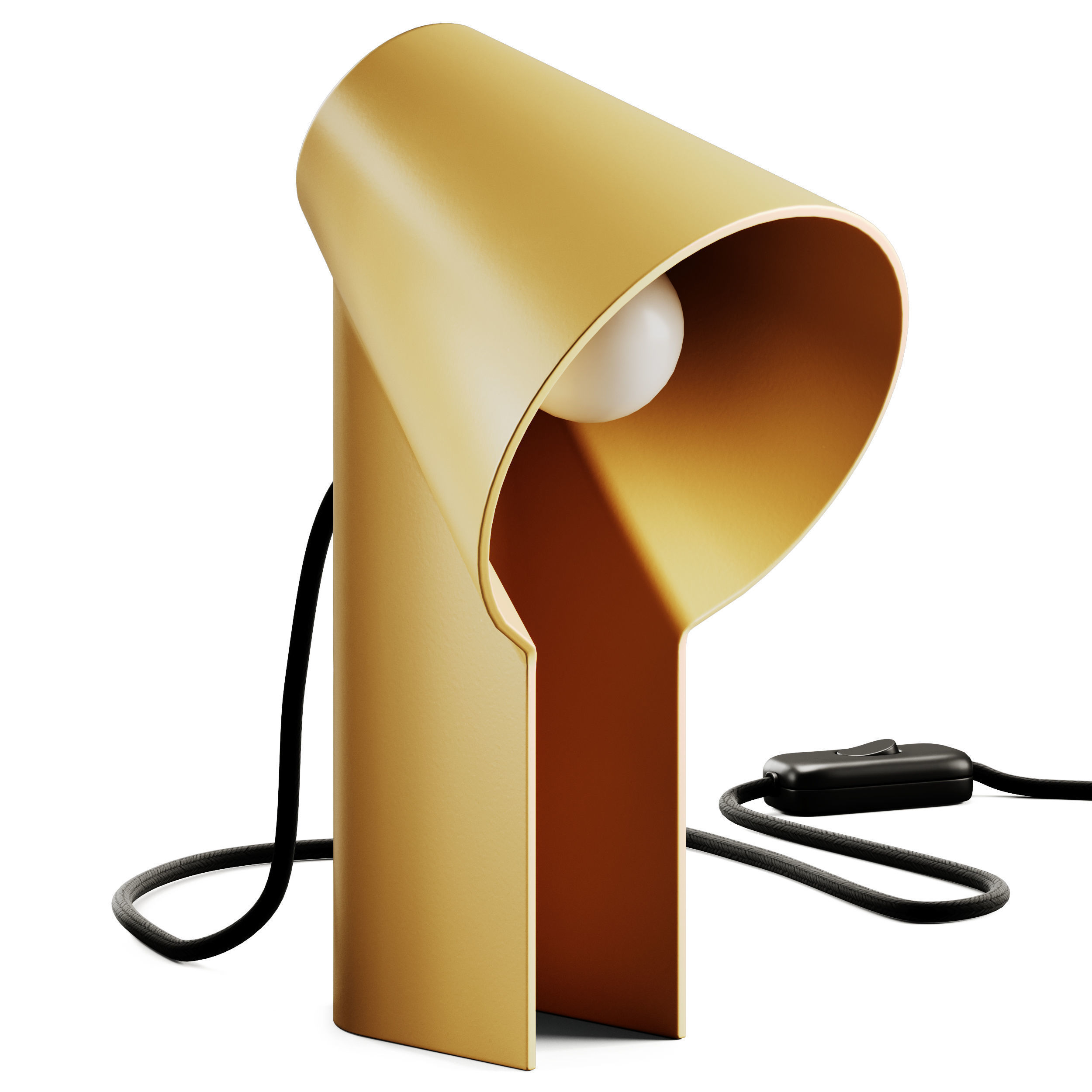 Woud Study Table Lamp 3D model_2