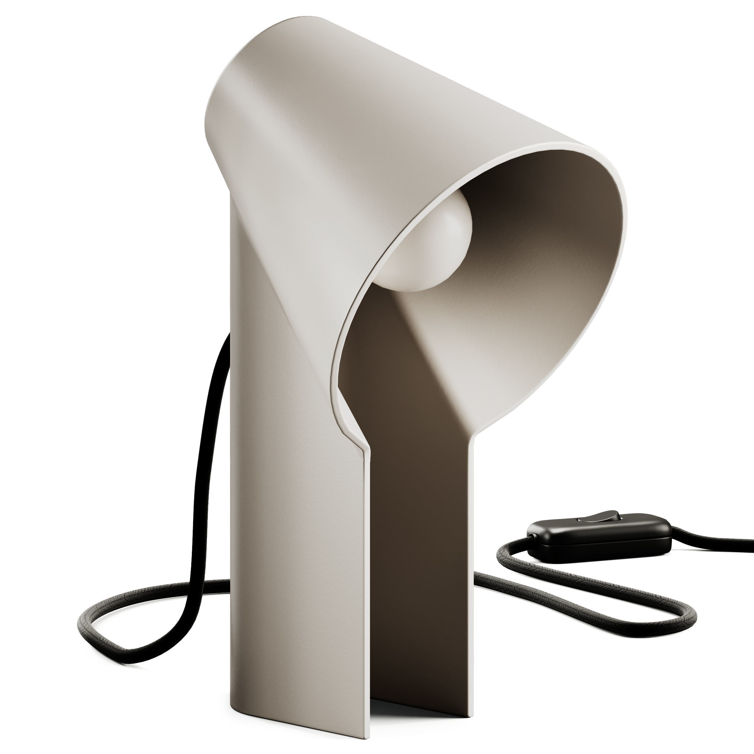Woud Study Table Lamp 3D model_1