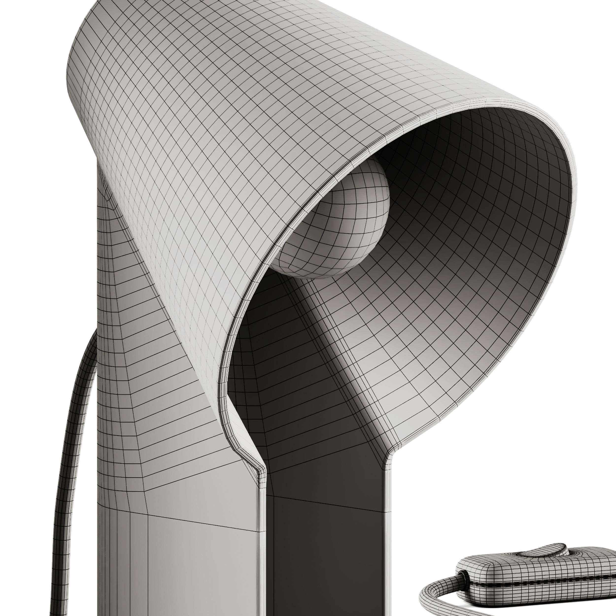 Woud Study Table Lamp 3D model_6