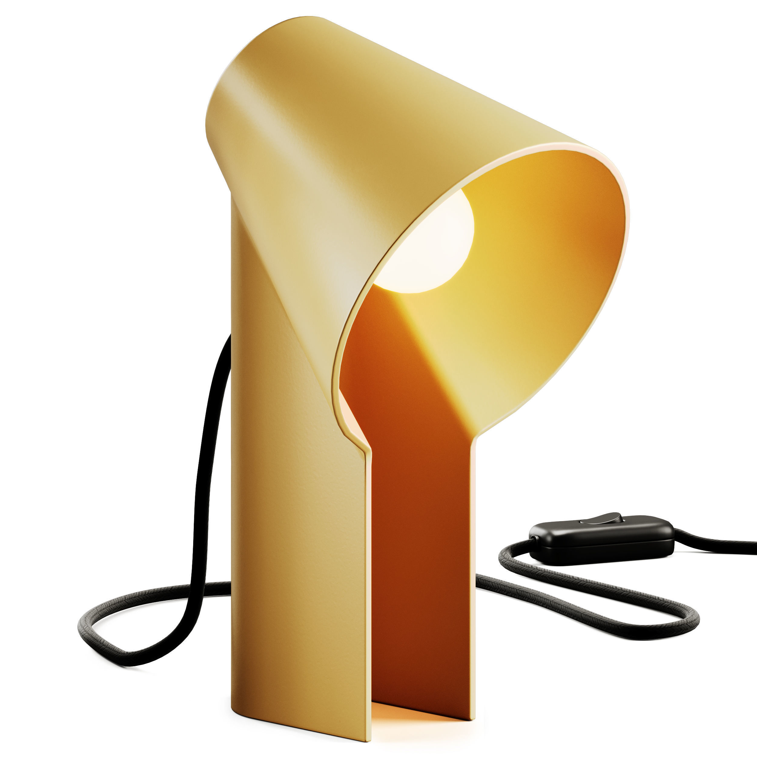 Woud Study Table Lamp 3D model_4