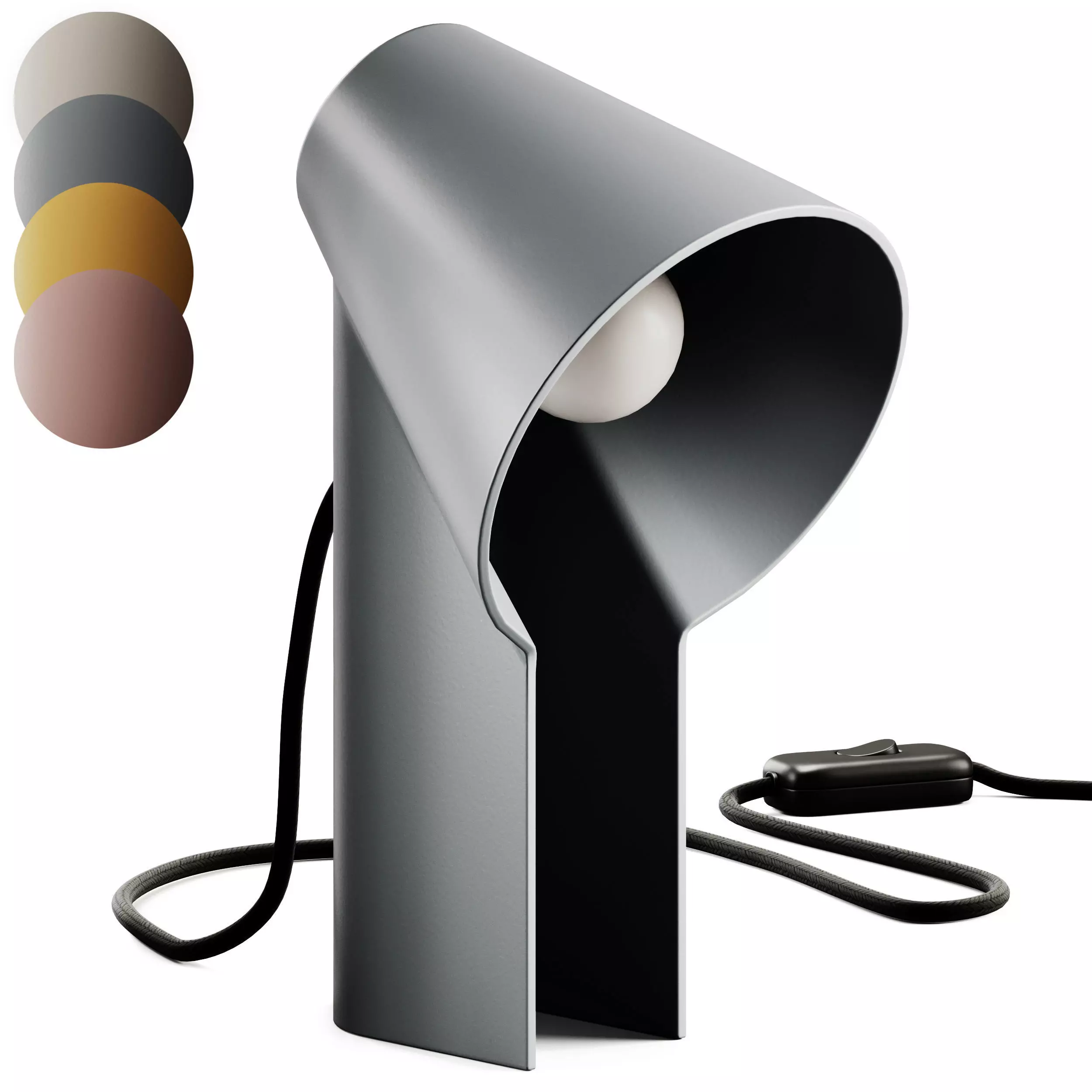 Woud Study Table Lamp 3D model_0