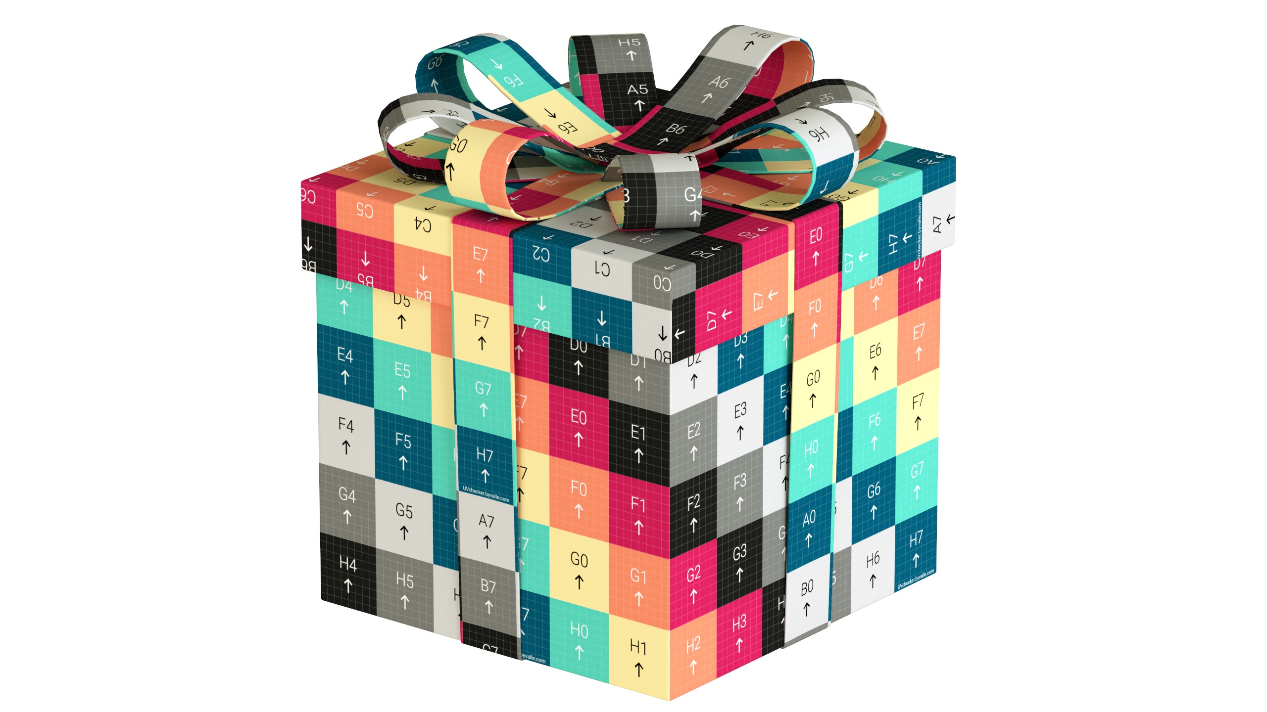 Christmas Box 09 Low-poly 3D model_12