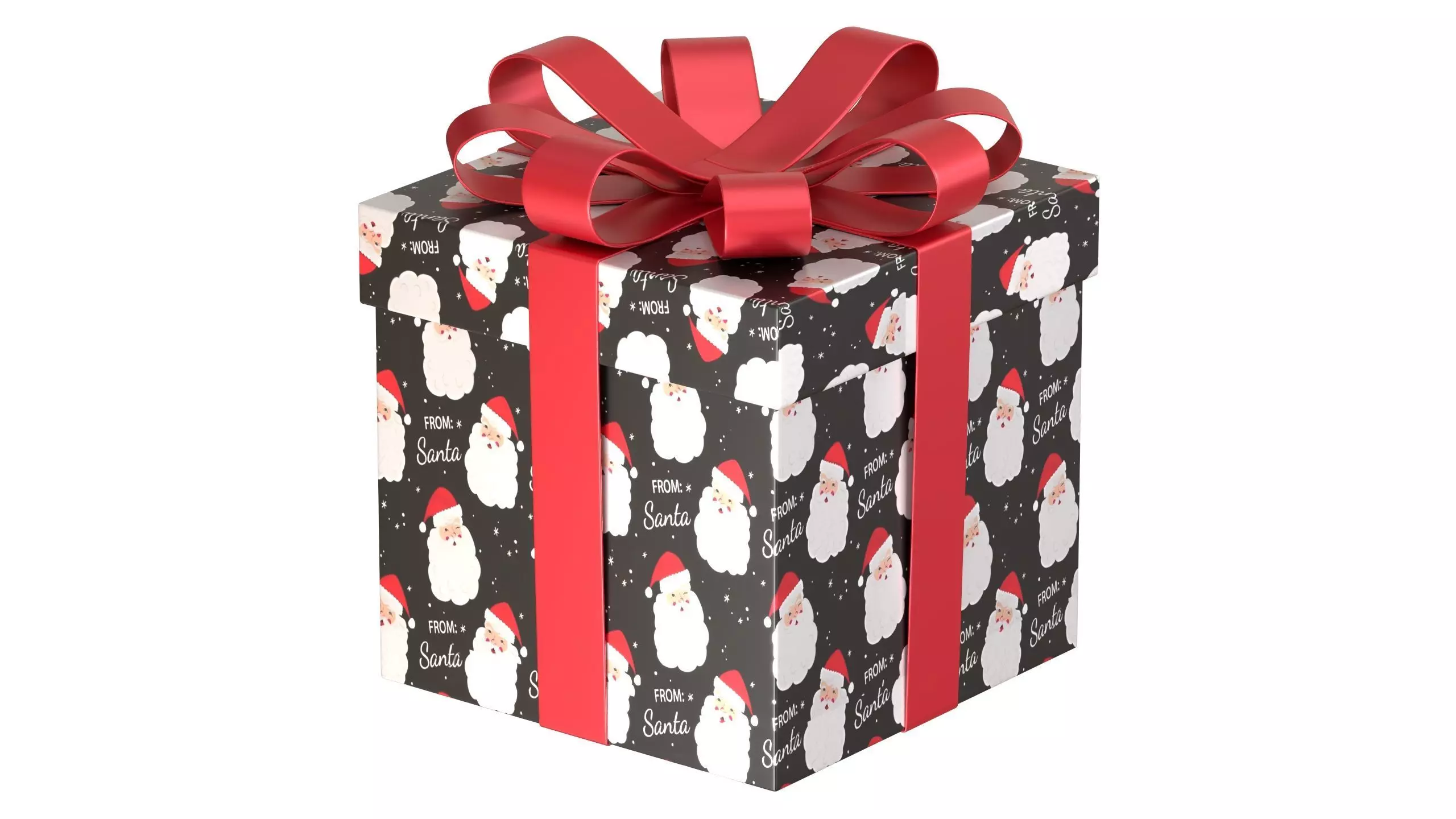 Christmas Box 09 Low-poly 3D model_0