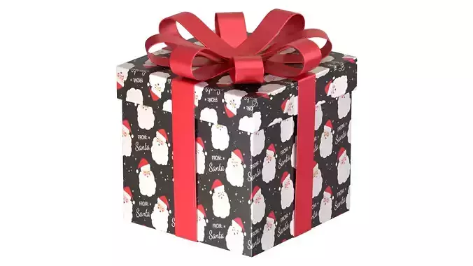 Christmas Box 09 Low-poly 3D model