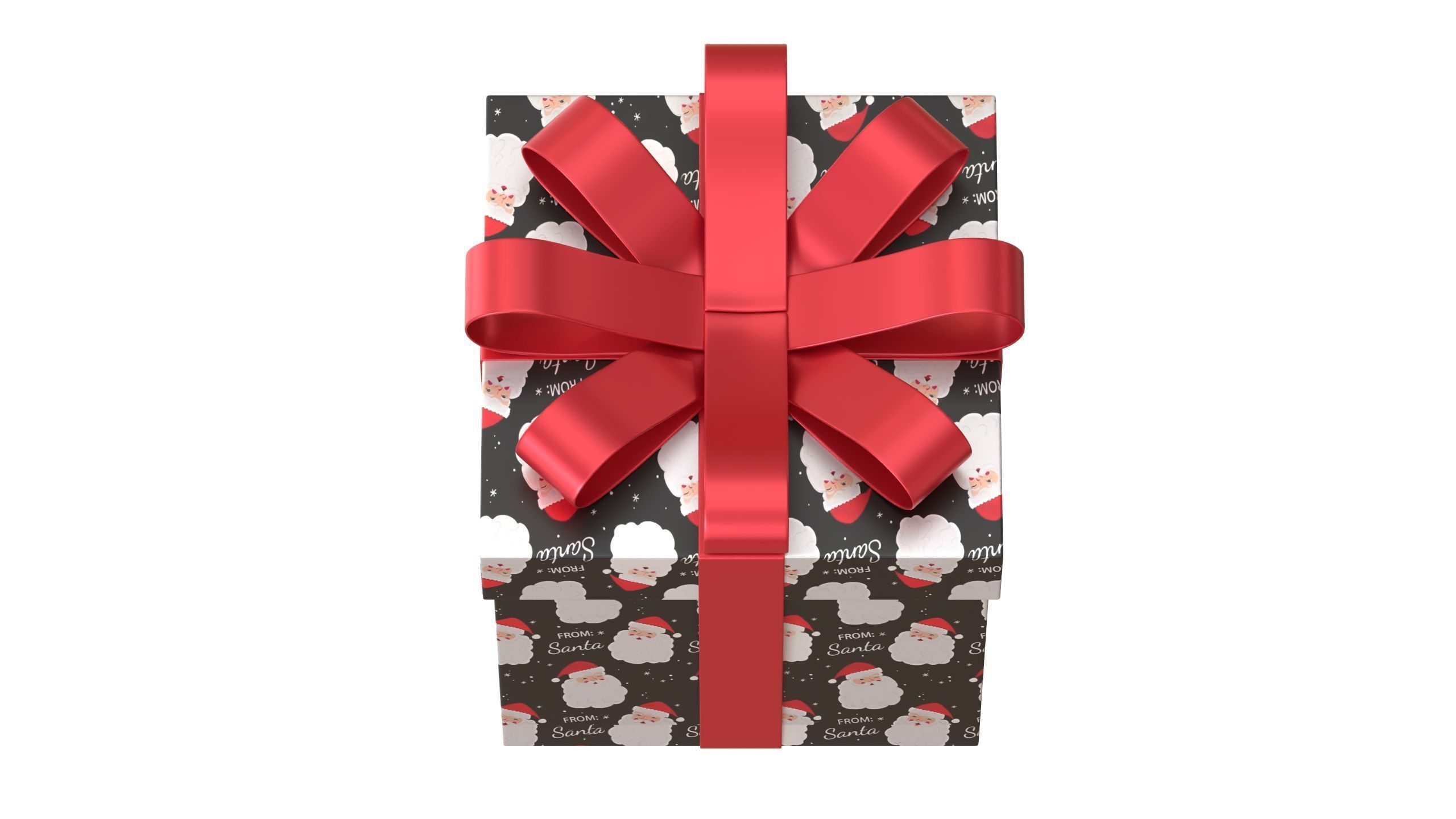 Christmas Box 09 Low-poly 3D model_3