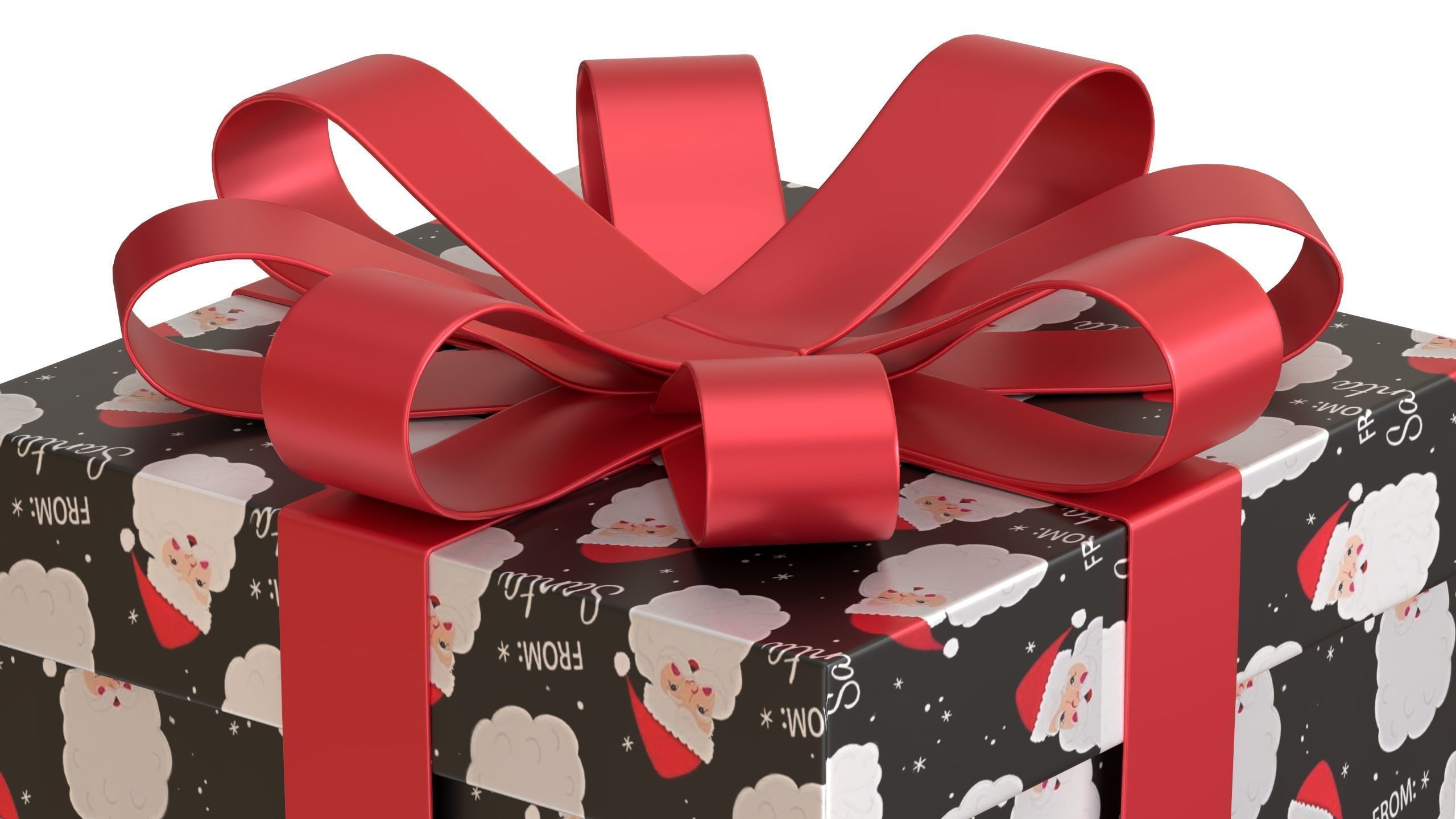 Christmas Box 09 Low-poly 3D model_1