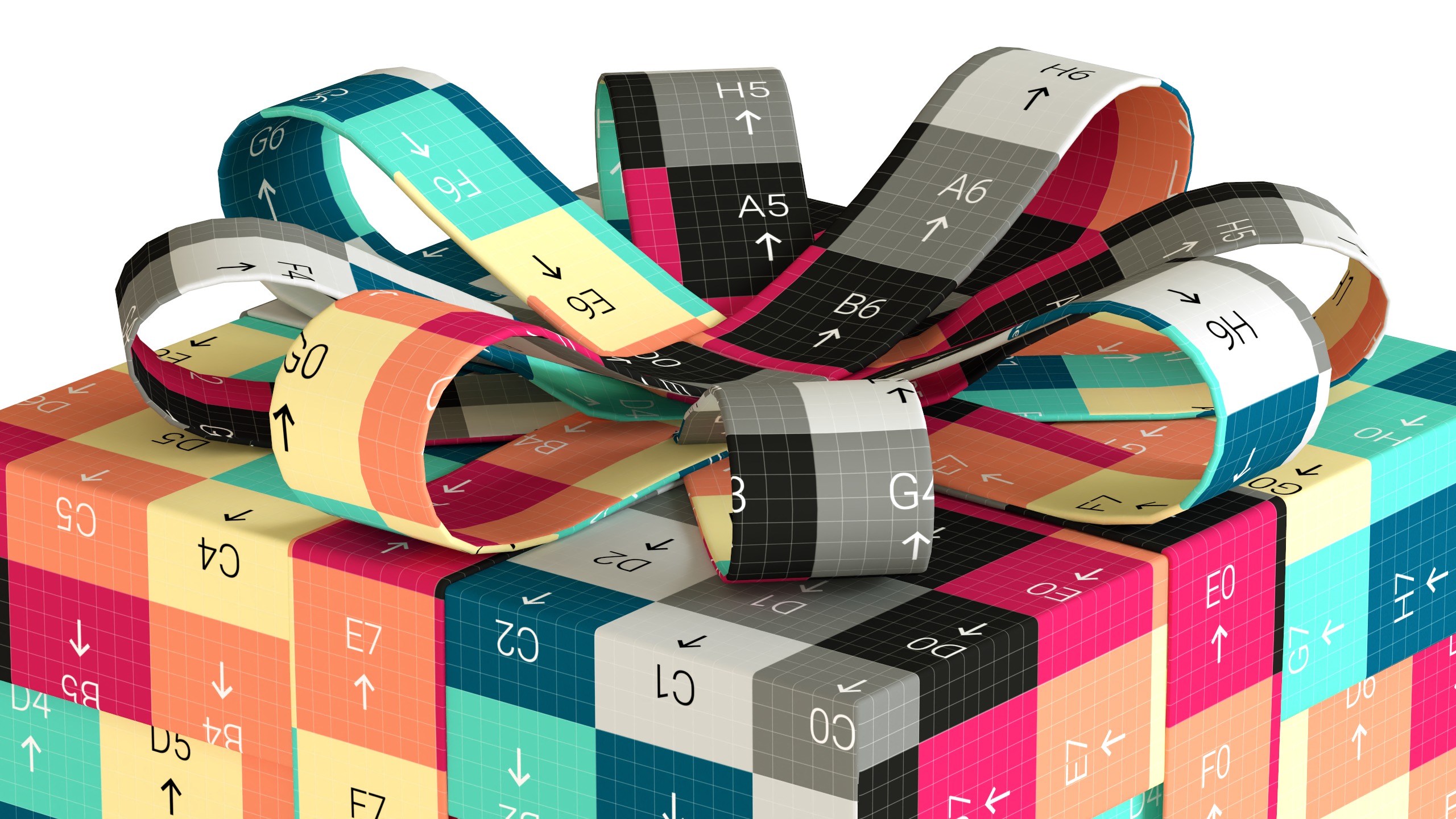 Christmas Box 10 Low-poly 3D model_12