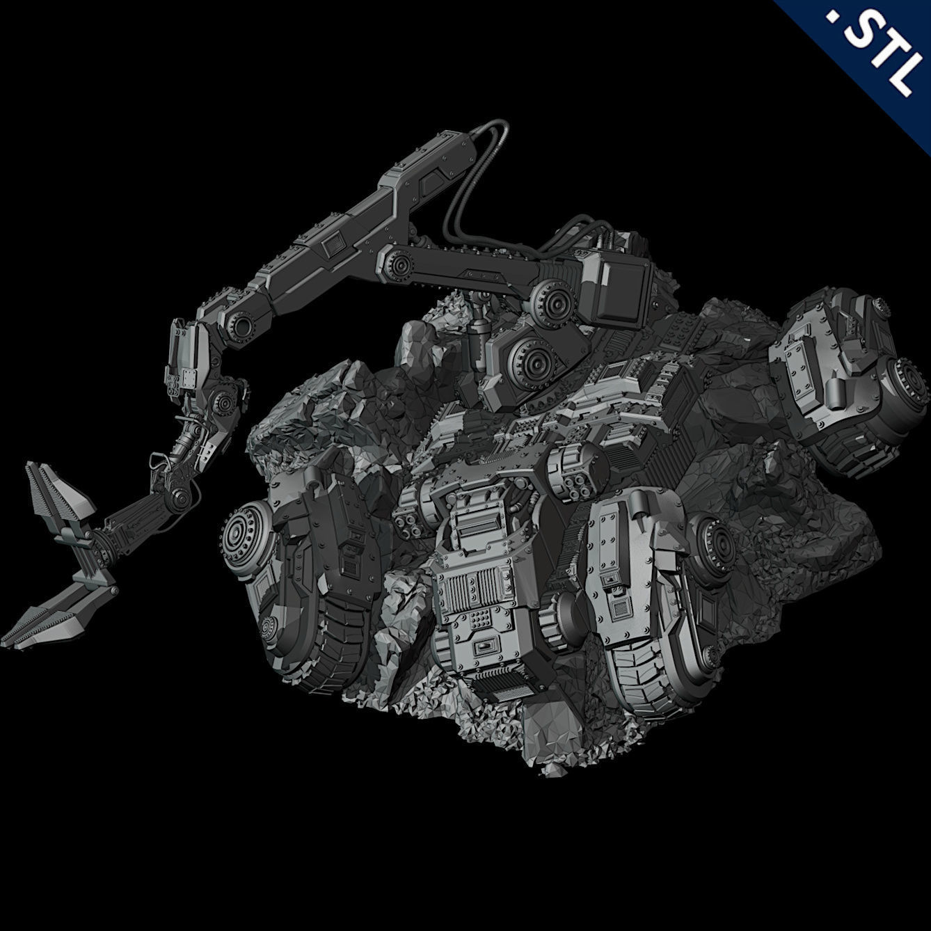 Tanks and Turrets 3D Printable Set 3D print model_10