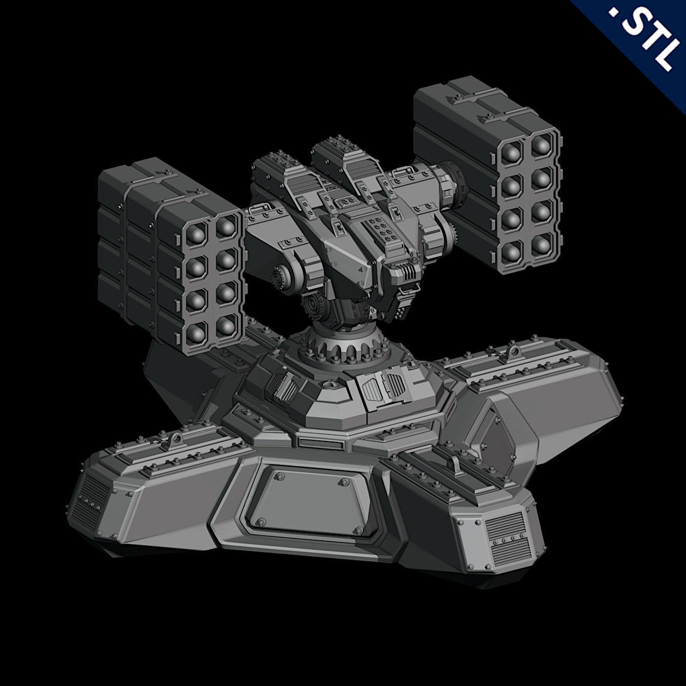 Tanks and Turrets 3D Printable Set 3D print model_15