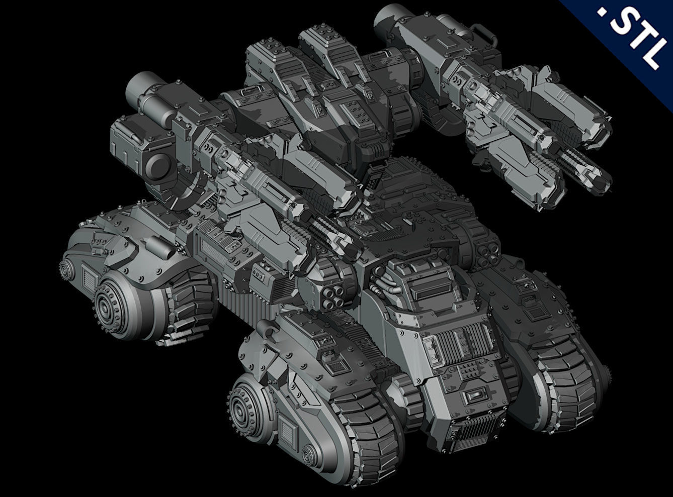 Tanks and Turrets 3D Printable Set 3D print model_2