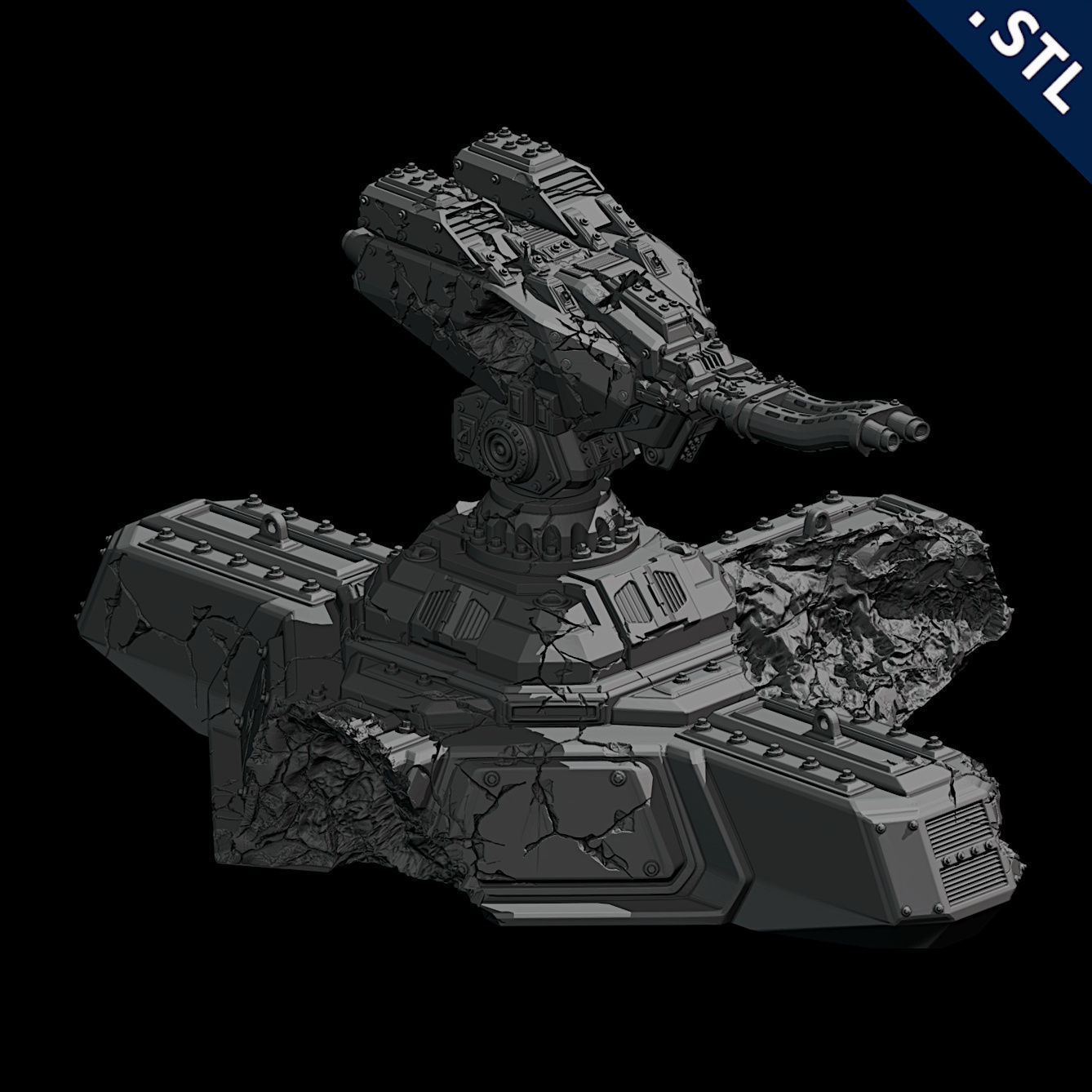 Tanks and Turrets 3D Printable Set 3D print model_23