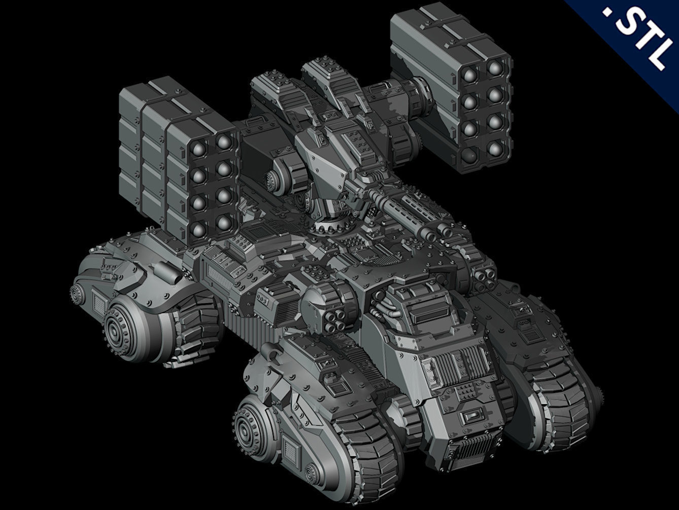 Tanks and Turrets 3D Printable Set 3D print model_4