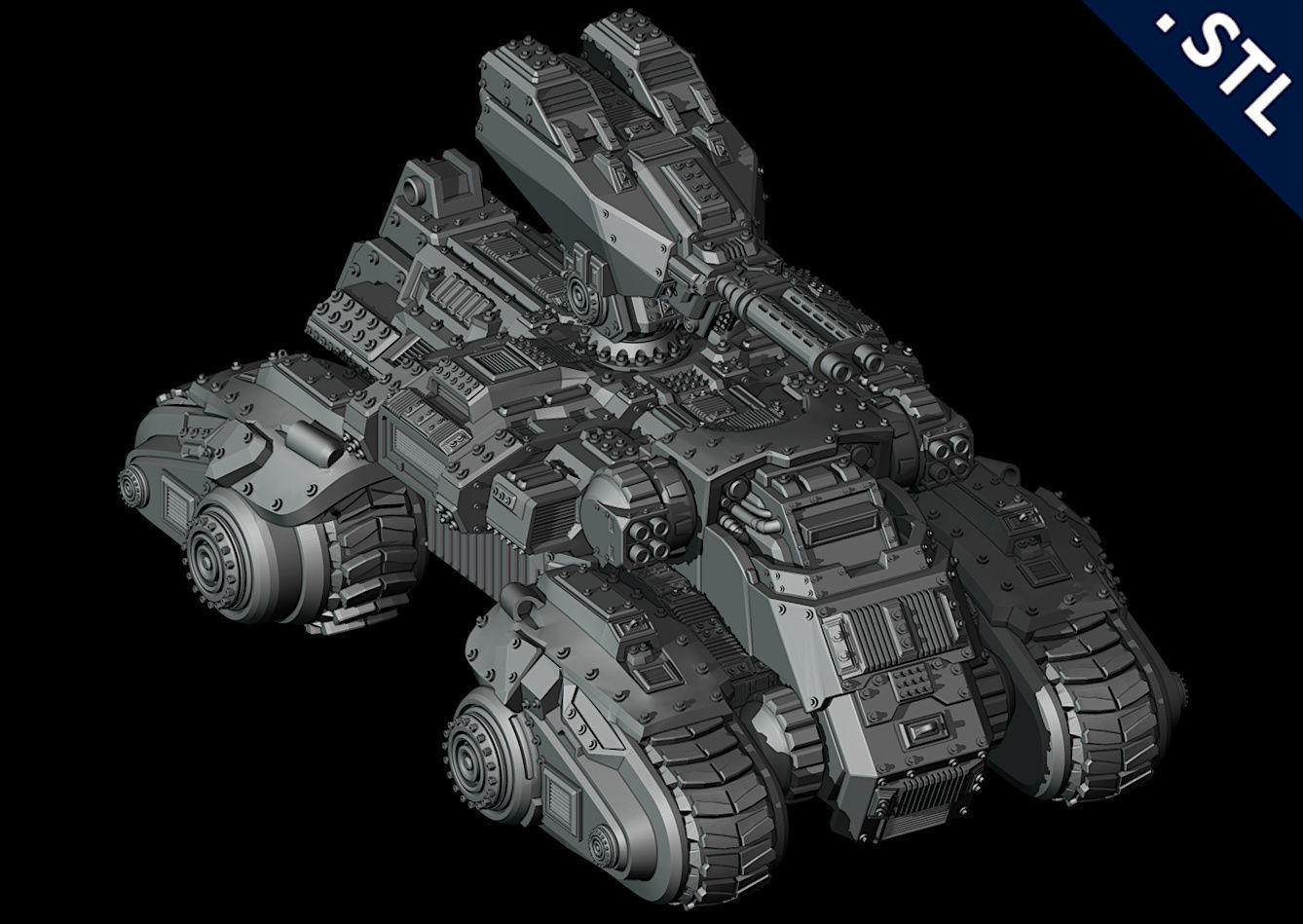 Tanks and Turrets 3D Printable Set 3D print model_3