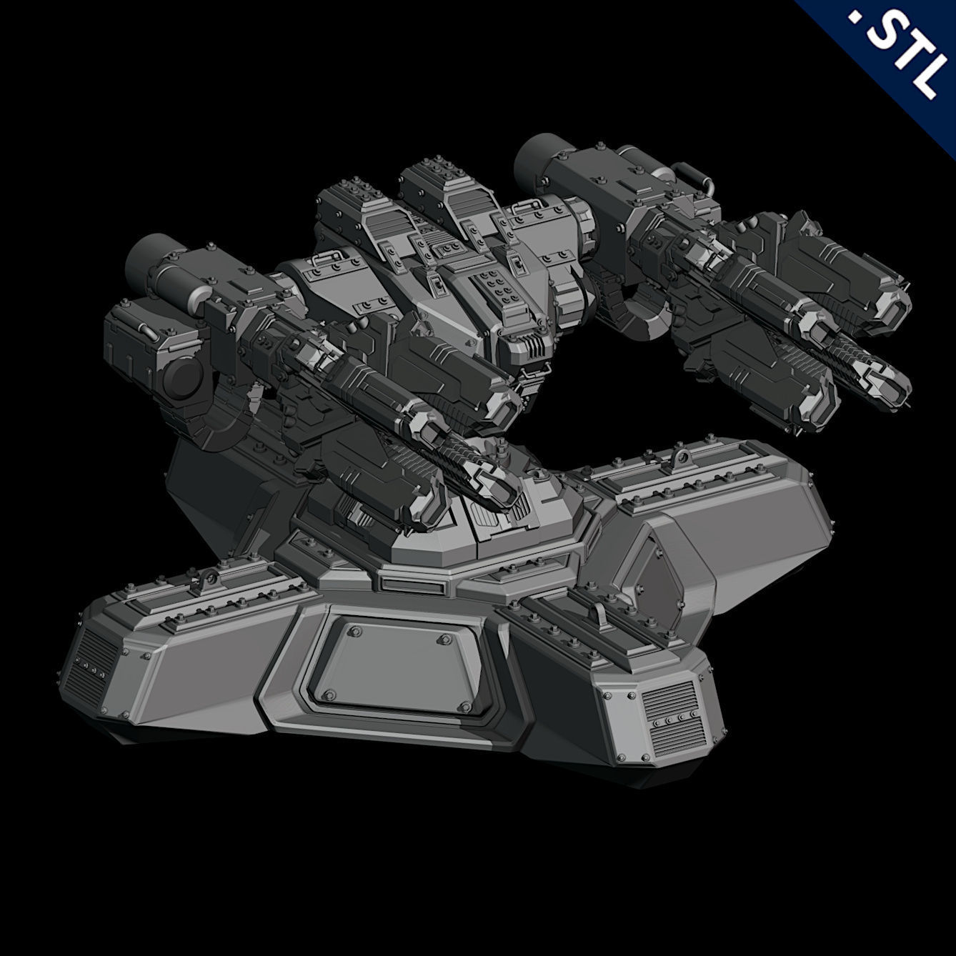 Tanks and Turrets 3D Printable Set 3D print model_14