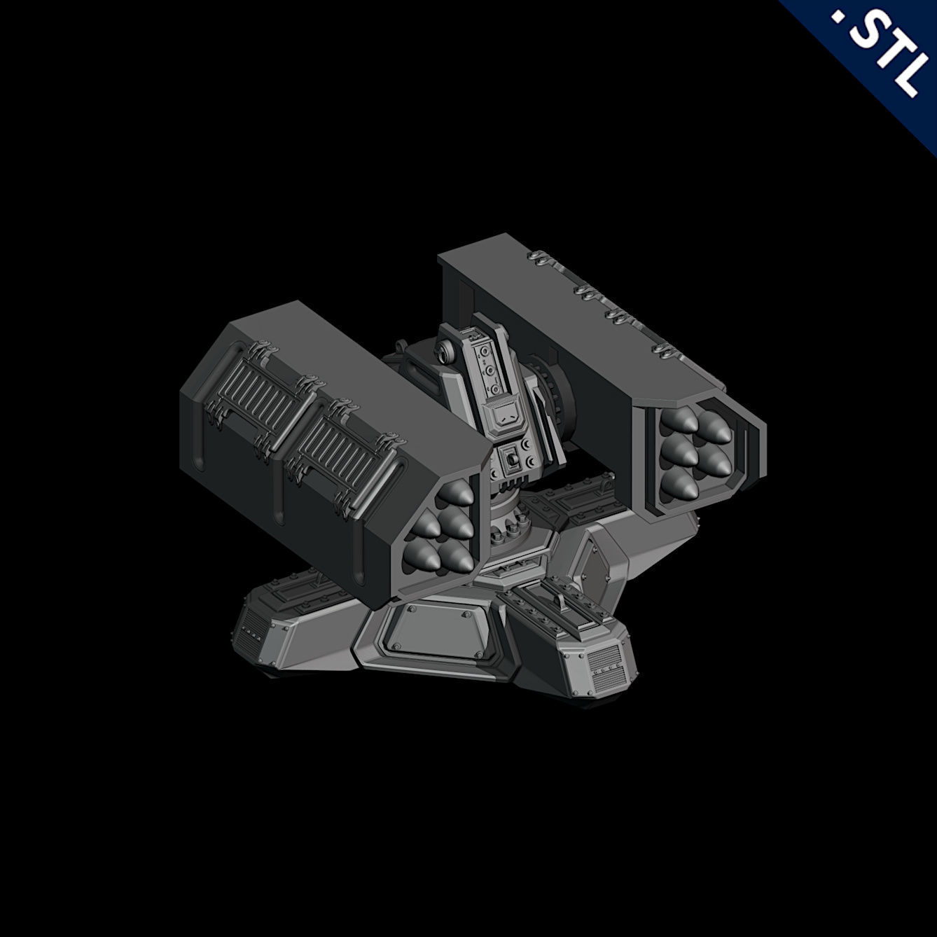 Tanks and Turrets 3D Printable Set 3D print model_13
