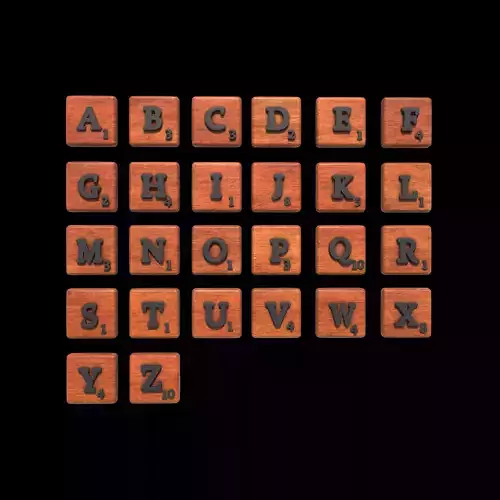 Scrabble Tiles 3D model
