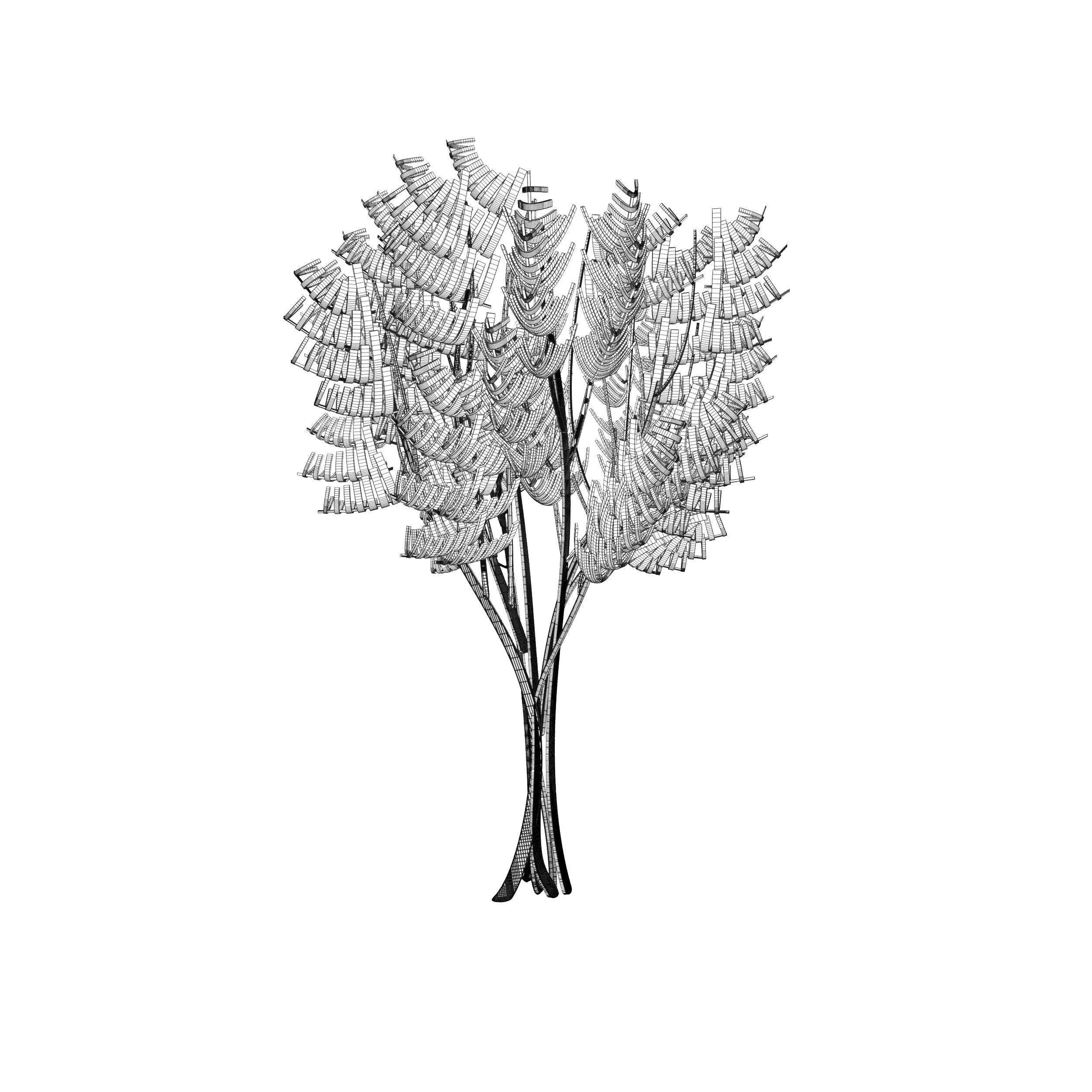 Cartoon tree S2Av2 3D model_4