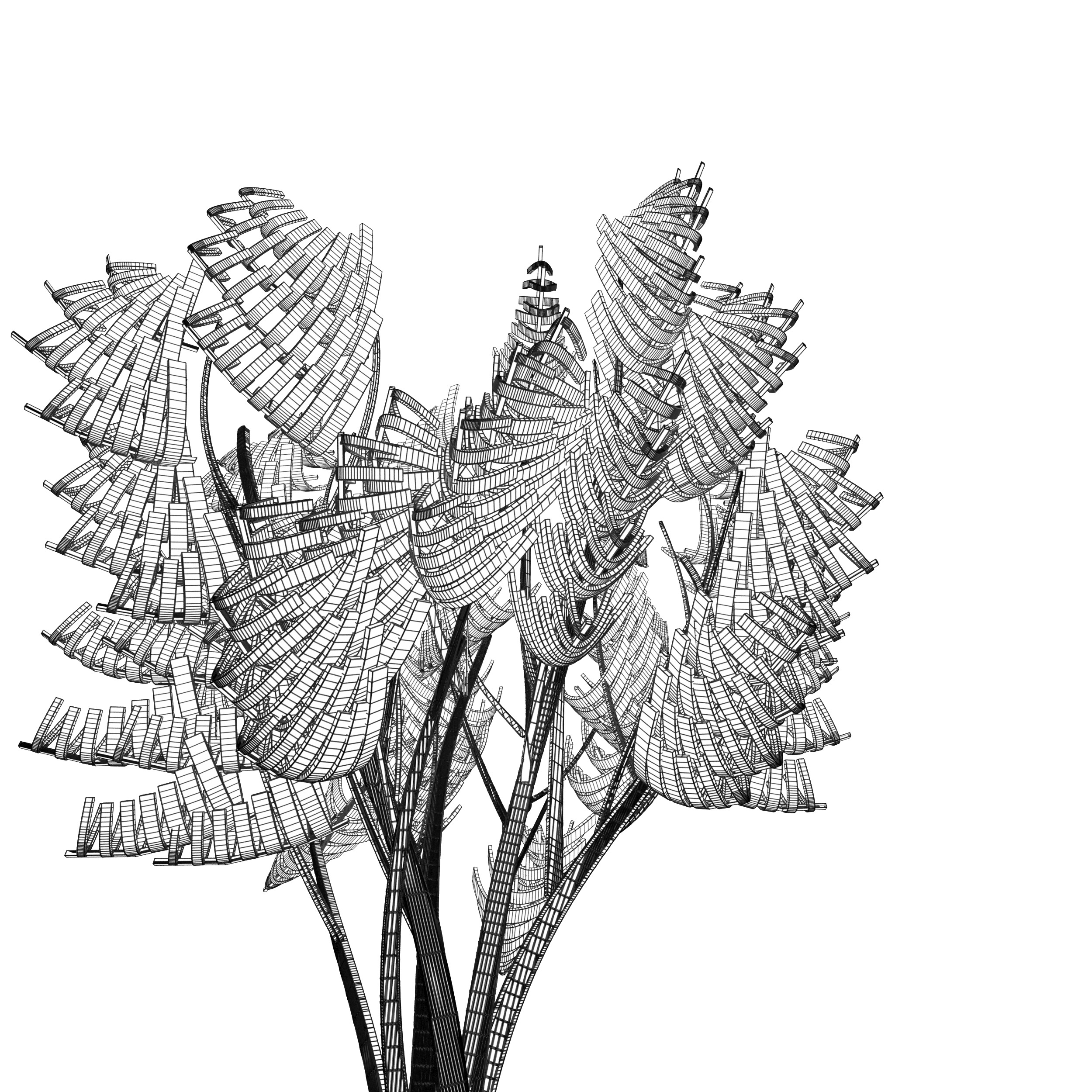 Cartoon tree S2Av2 3D model_2