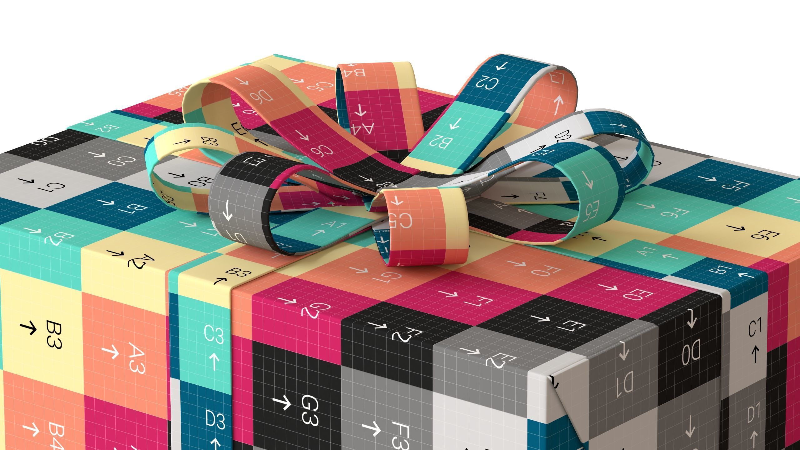 Christmas Box 11 Low-poly 3D model_15