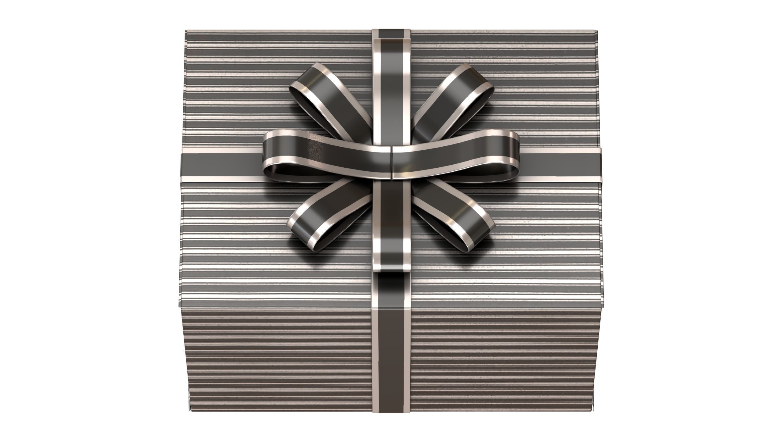 Christmas Box 11 Low-poly 3D model_2