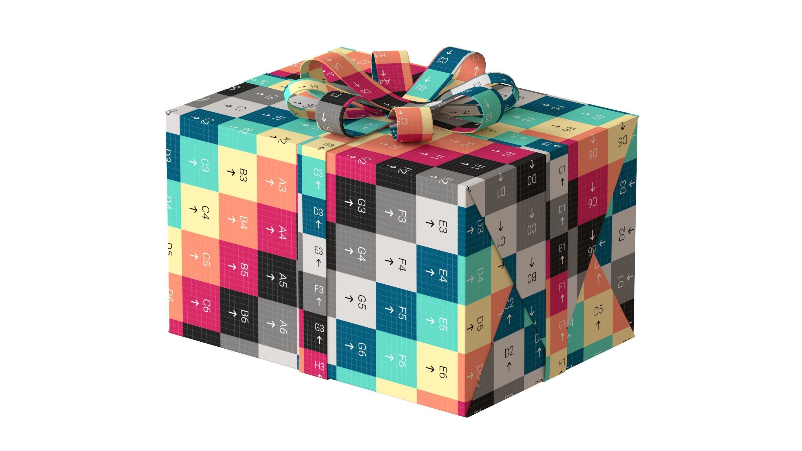 Christmas Box 11 Low-poly 3D model_12