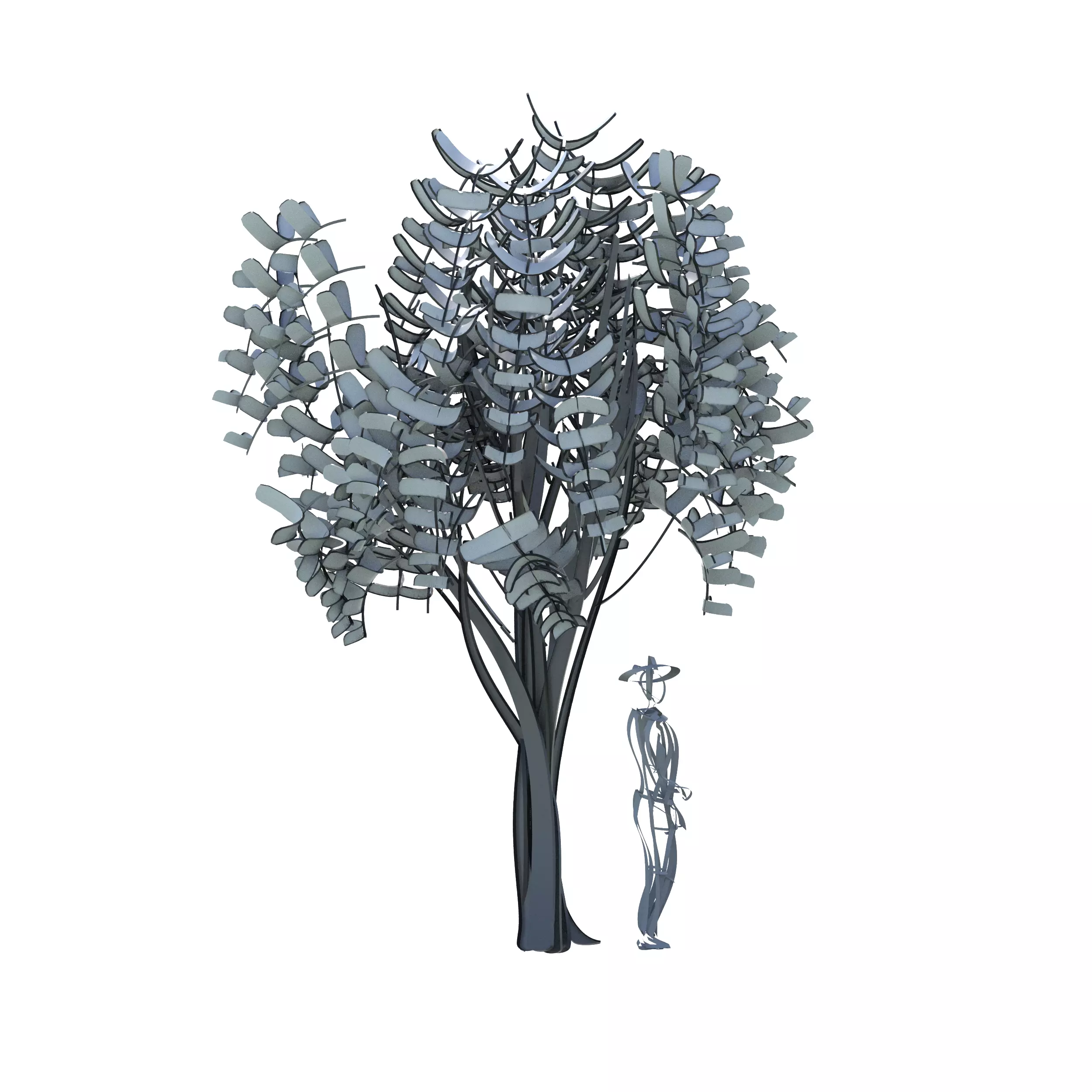 Cartoon tree S2Av4 Low-poly 3D model_0