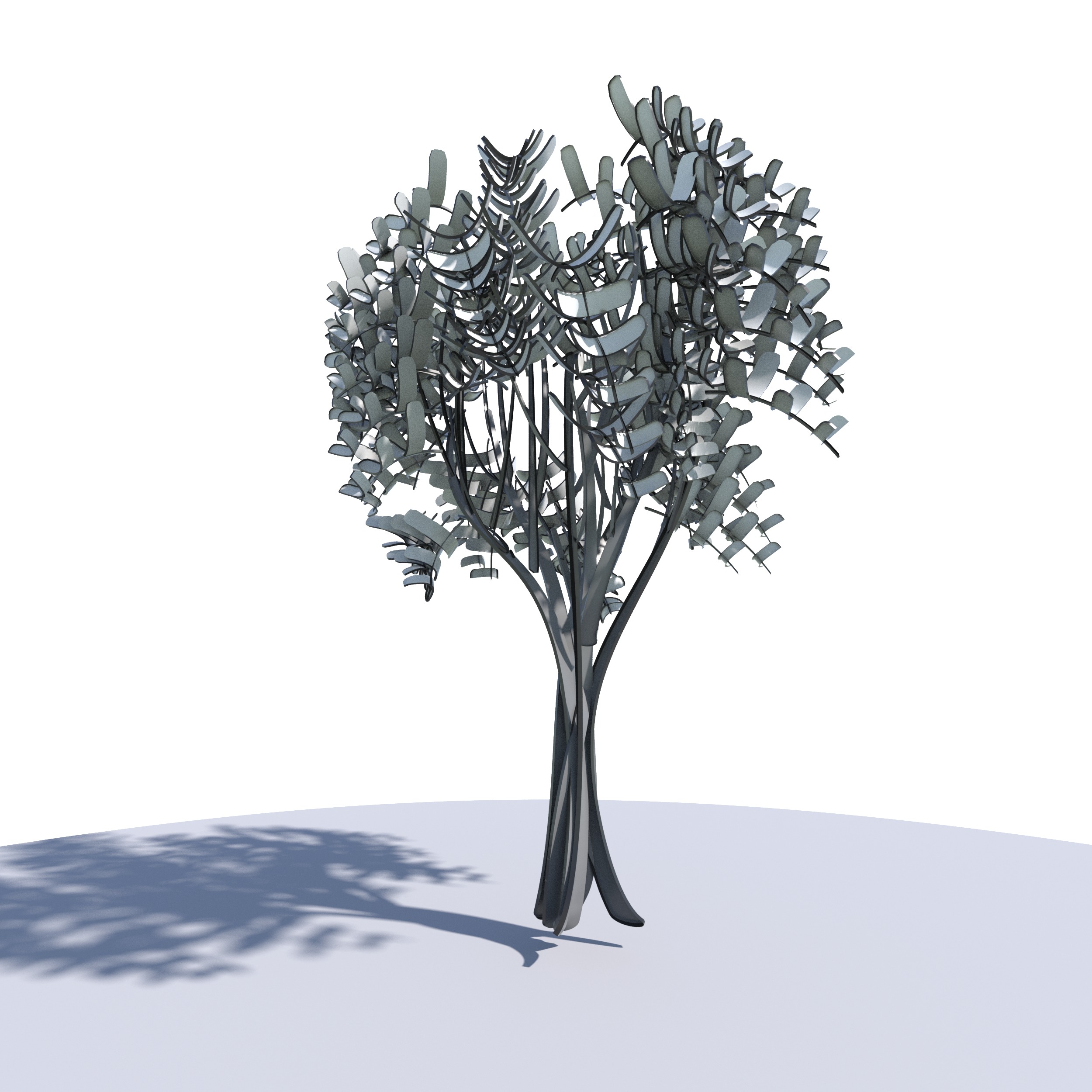 Cartoon tree S2Av4 Low-poly 3D model_5