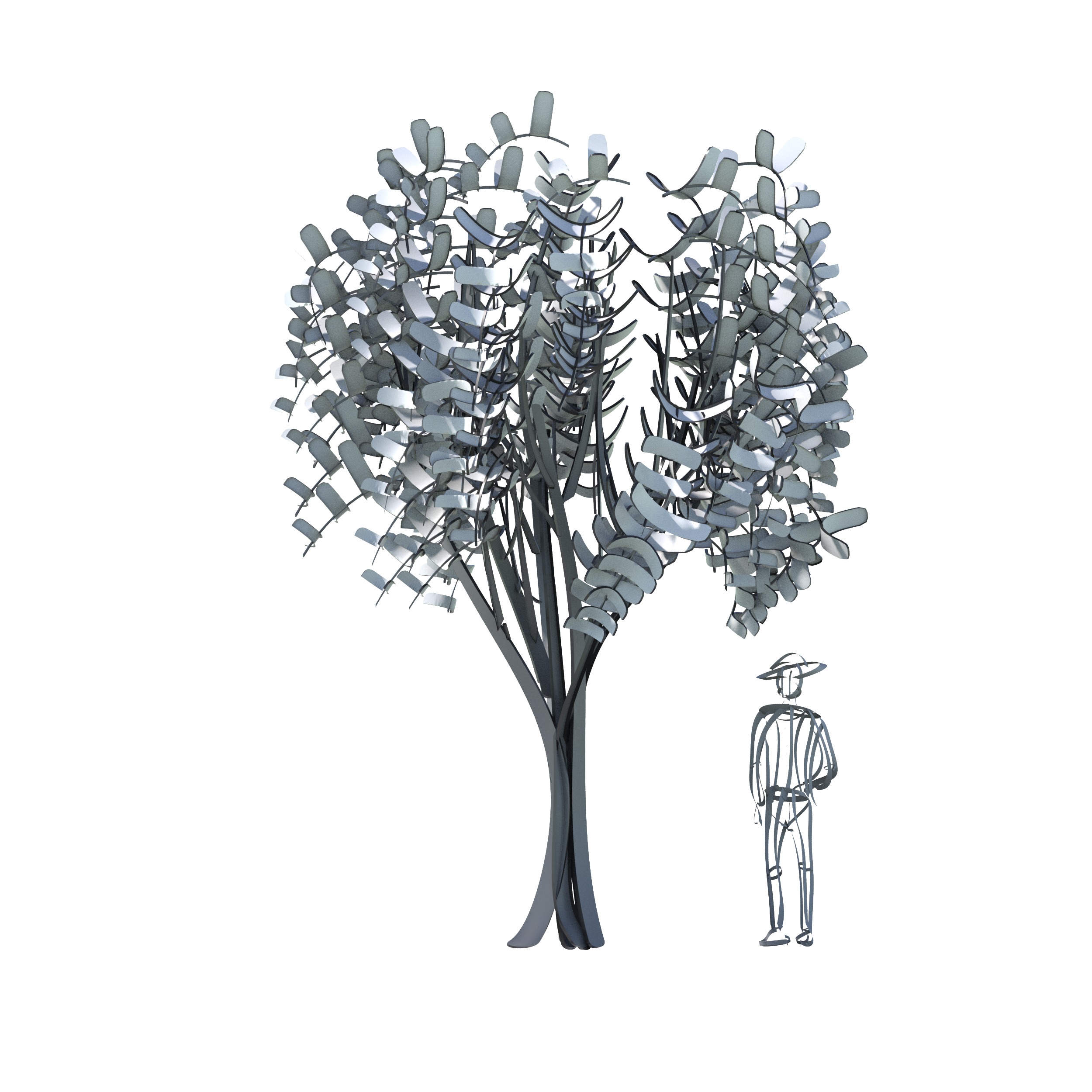 Cartoon tree S2Av4 Low-poly 3D model_11