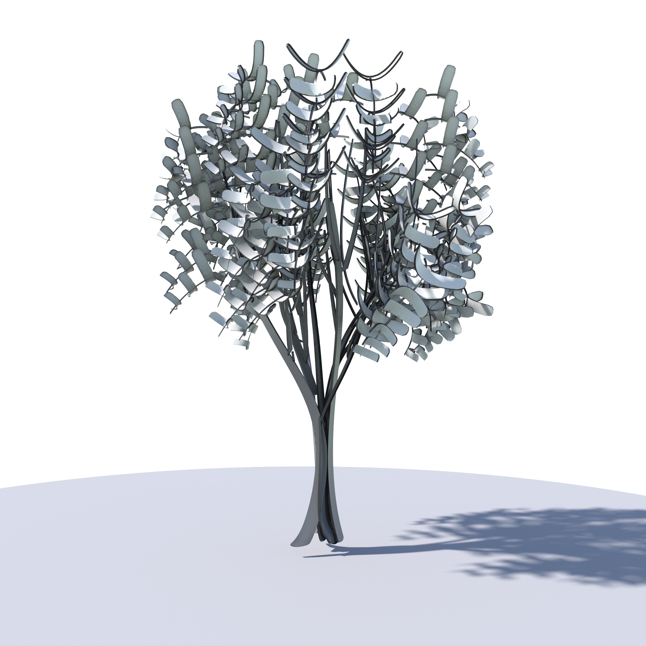 Cartoon tree S2Av4 Low-poly 3D model_3