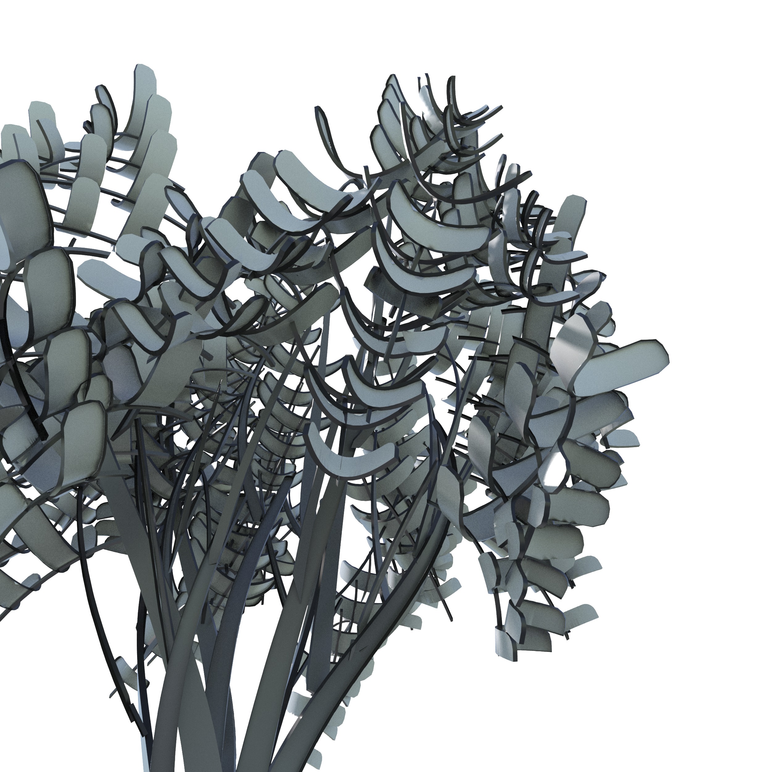 Cartoon tree S2Av4 Low-poly 3D model_1