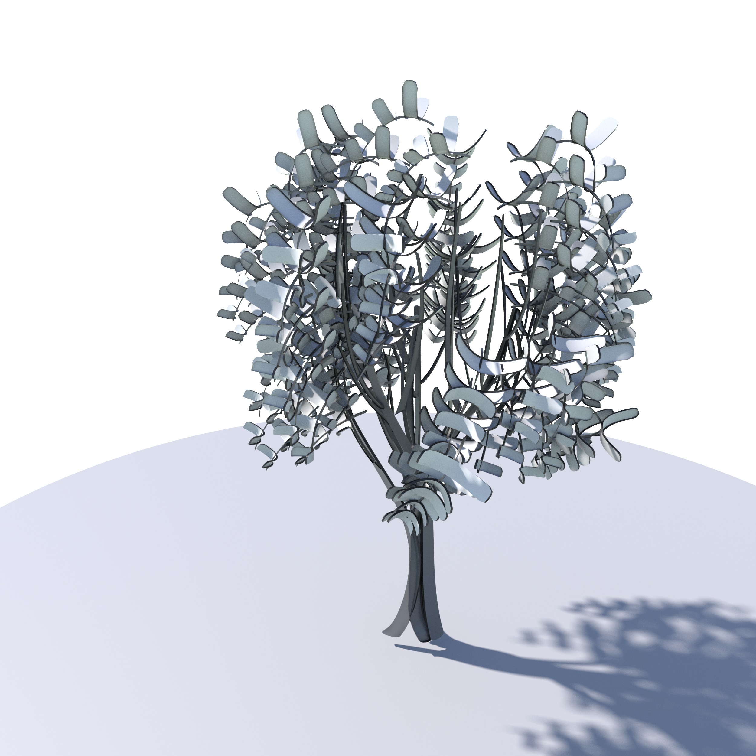 Cartoon tree S2Av4 Low-poly 3D model_9