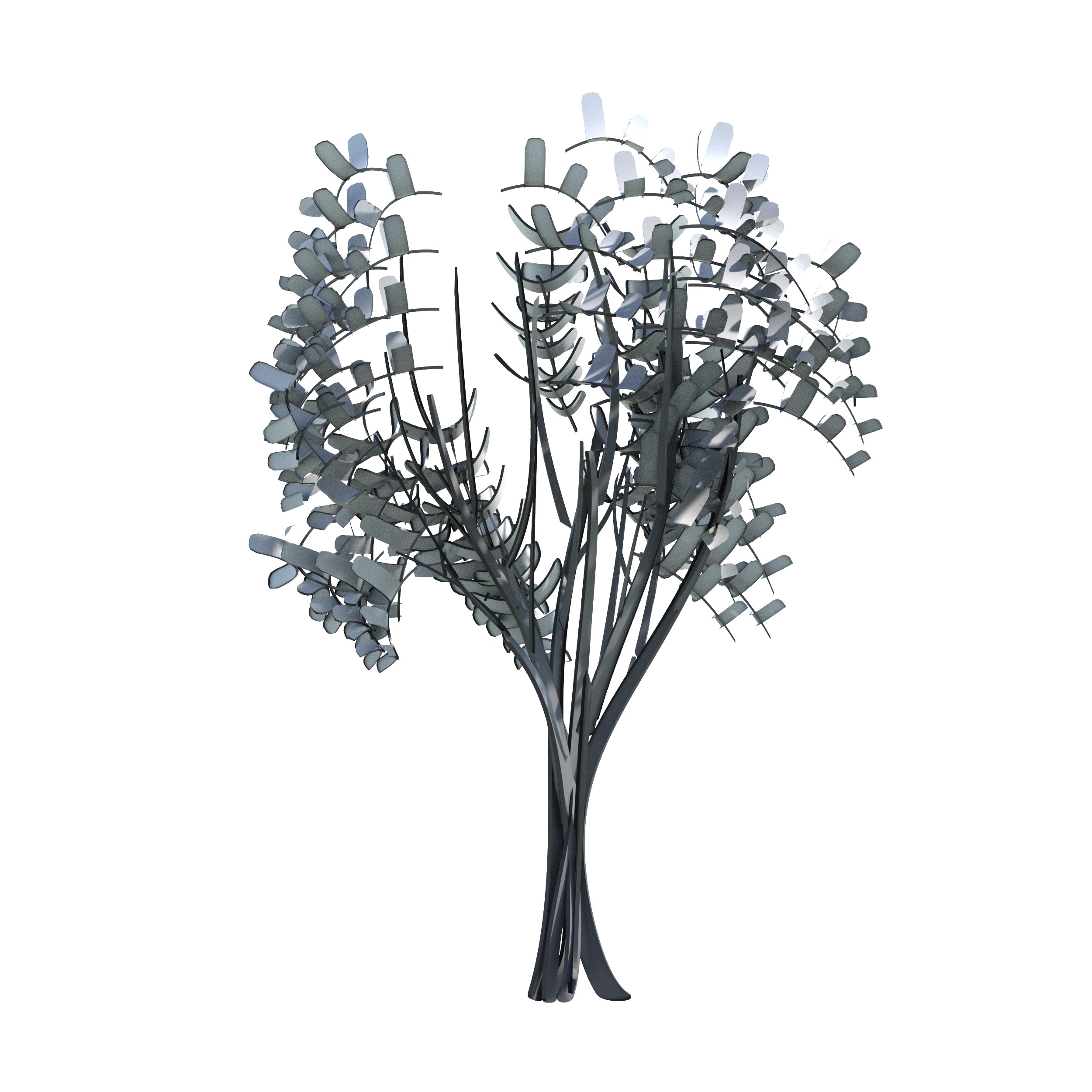 Cartoon tree S2Av4 Low-poly 3D model_8