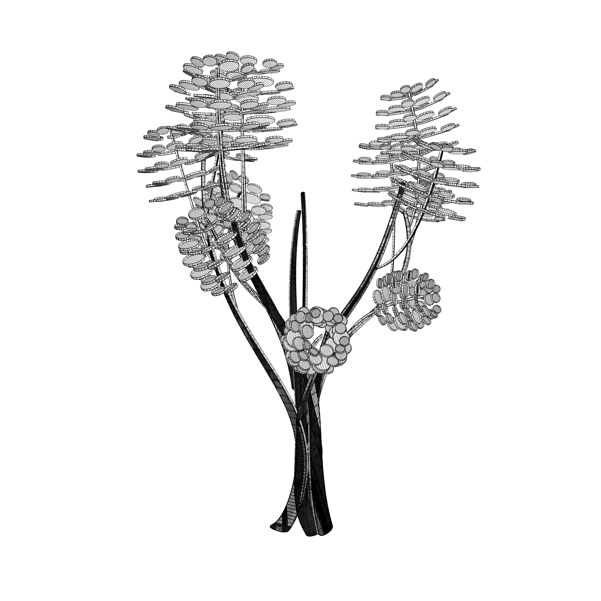 Cartoon tree S2Bv1 3D model_10