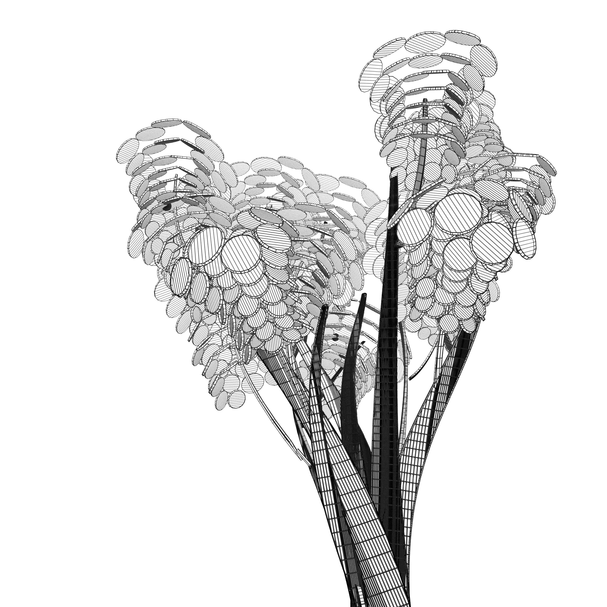 Cartoon tree S2Bv2 Low-poly 3D model_2