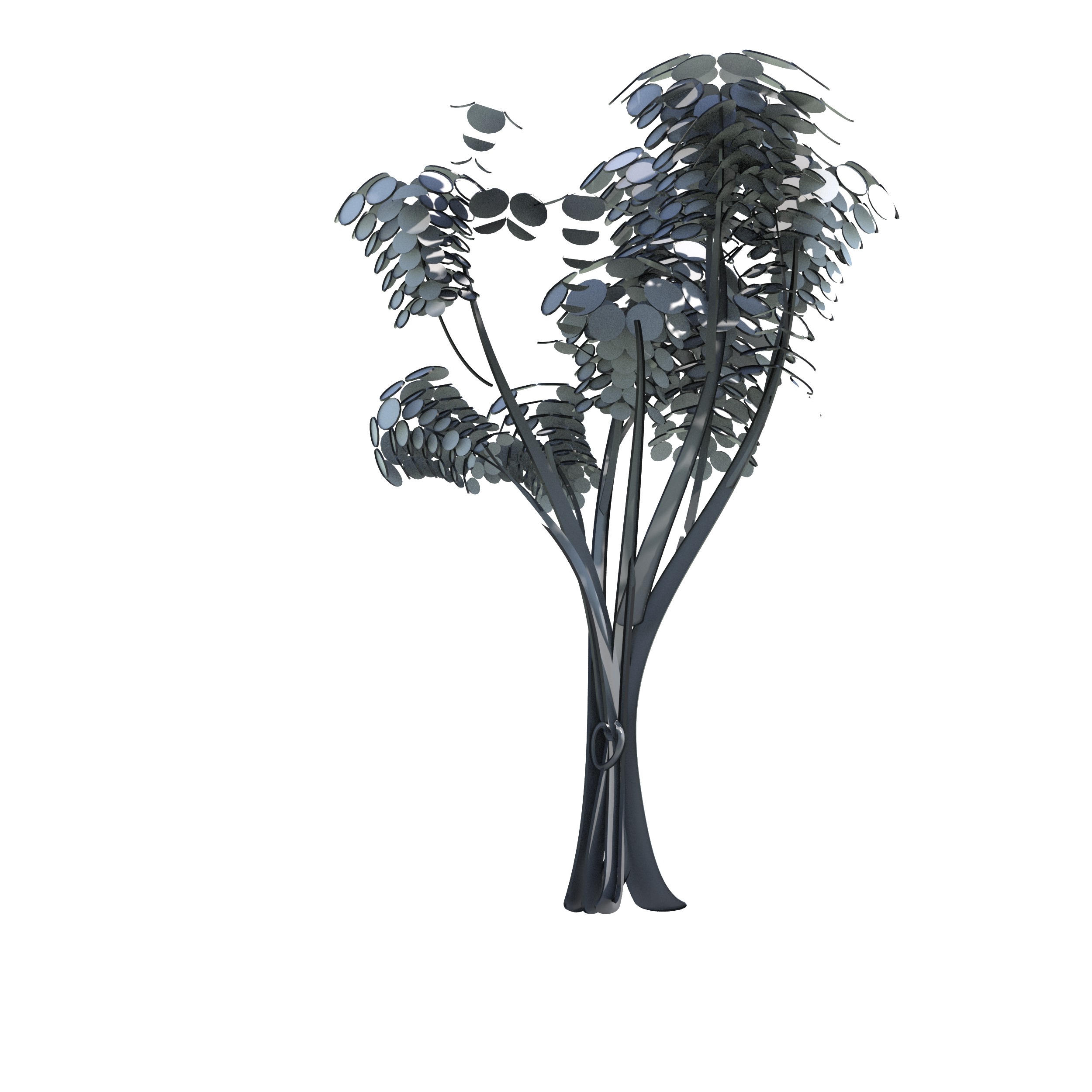 Cartoon tree S2Bv2 Low-poly 3D model_8