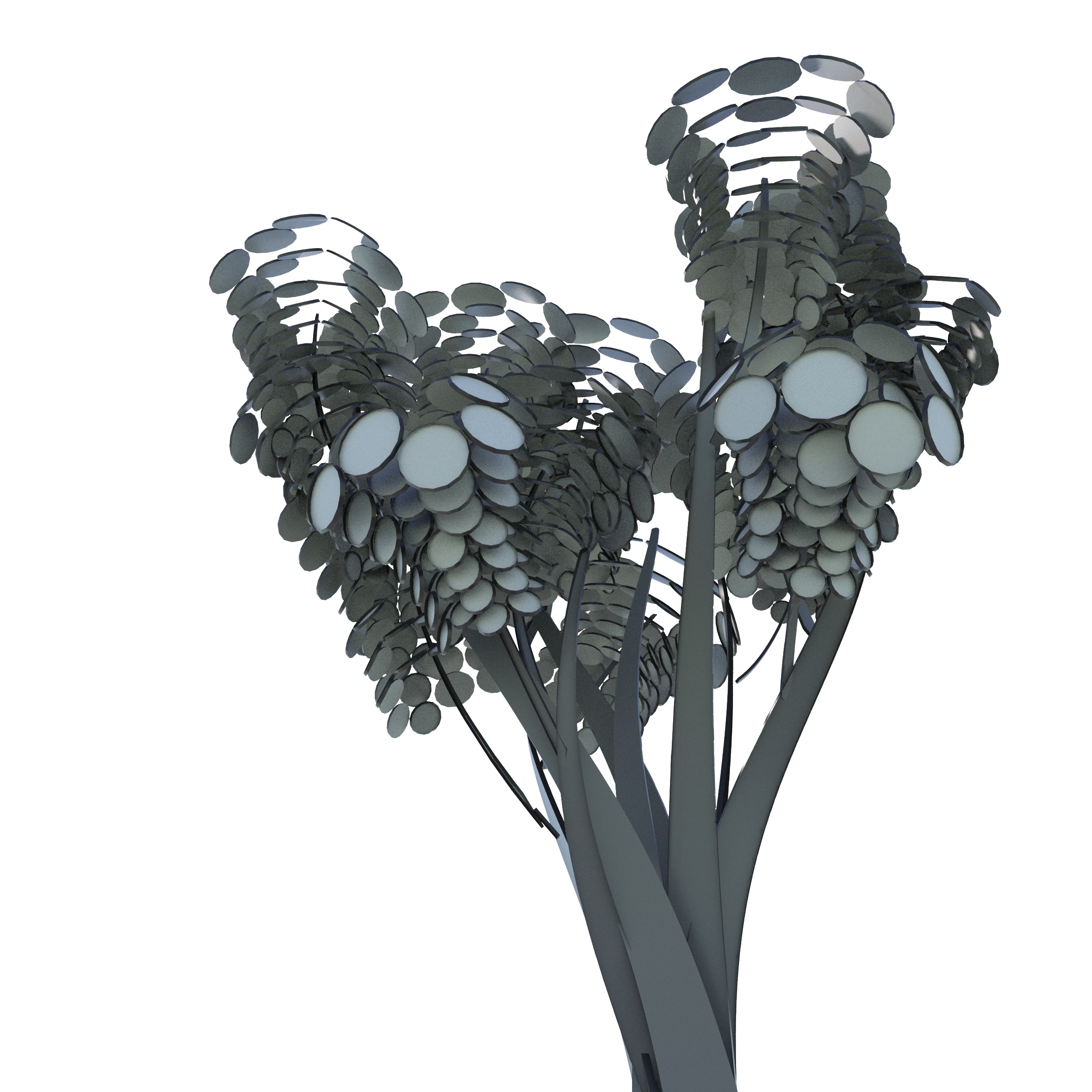 Cartoon tree S2Bv2 Low-poly 3D model_1