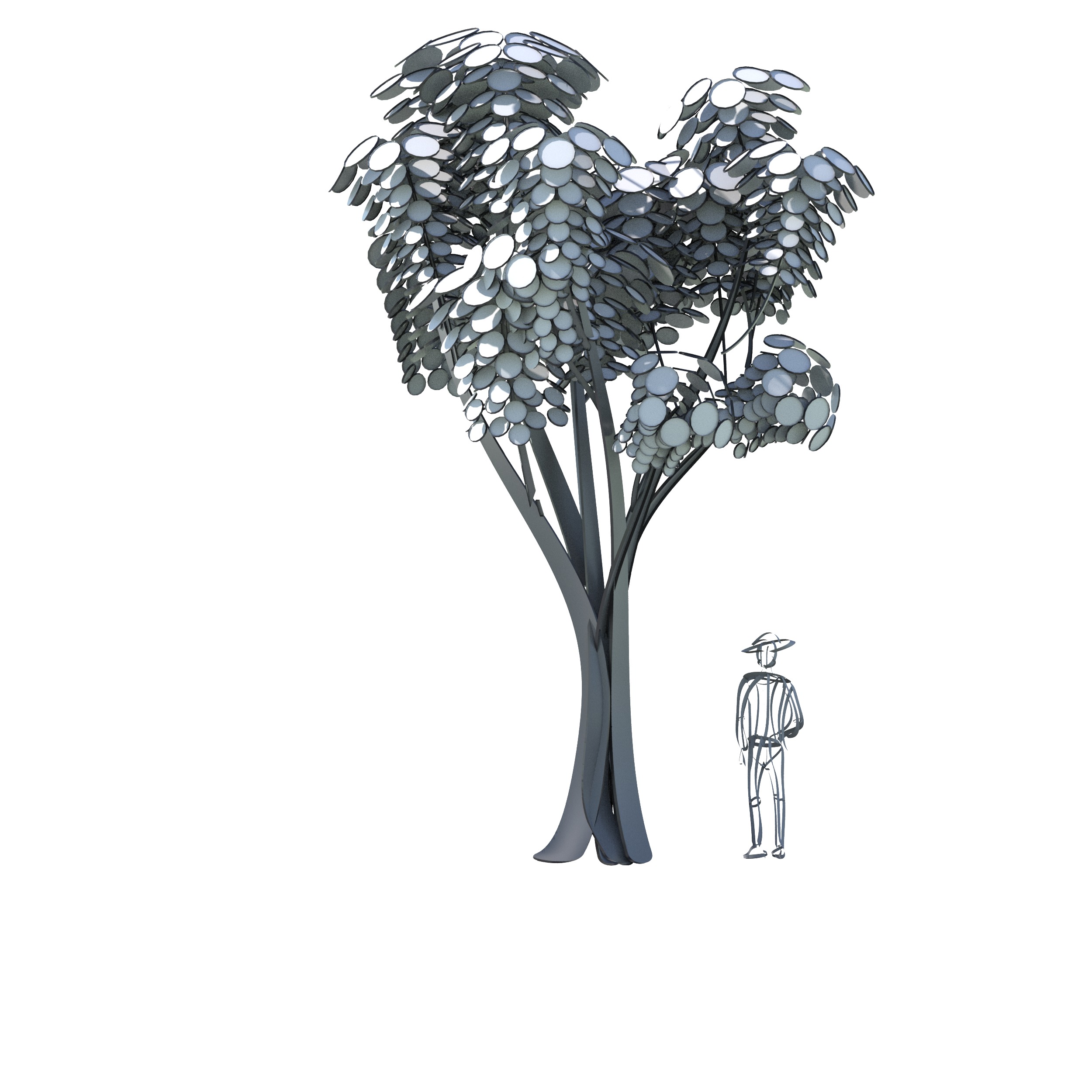 Cartoon tree S2Bv2 Low-poly 3D model_11