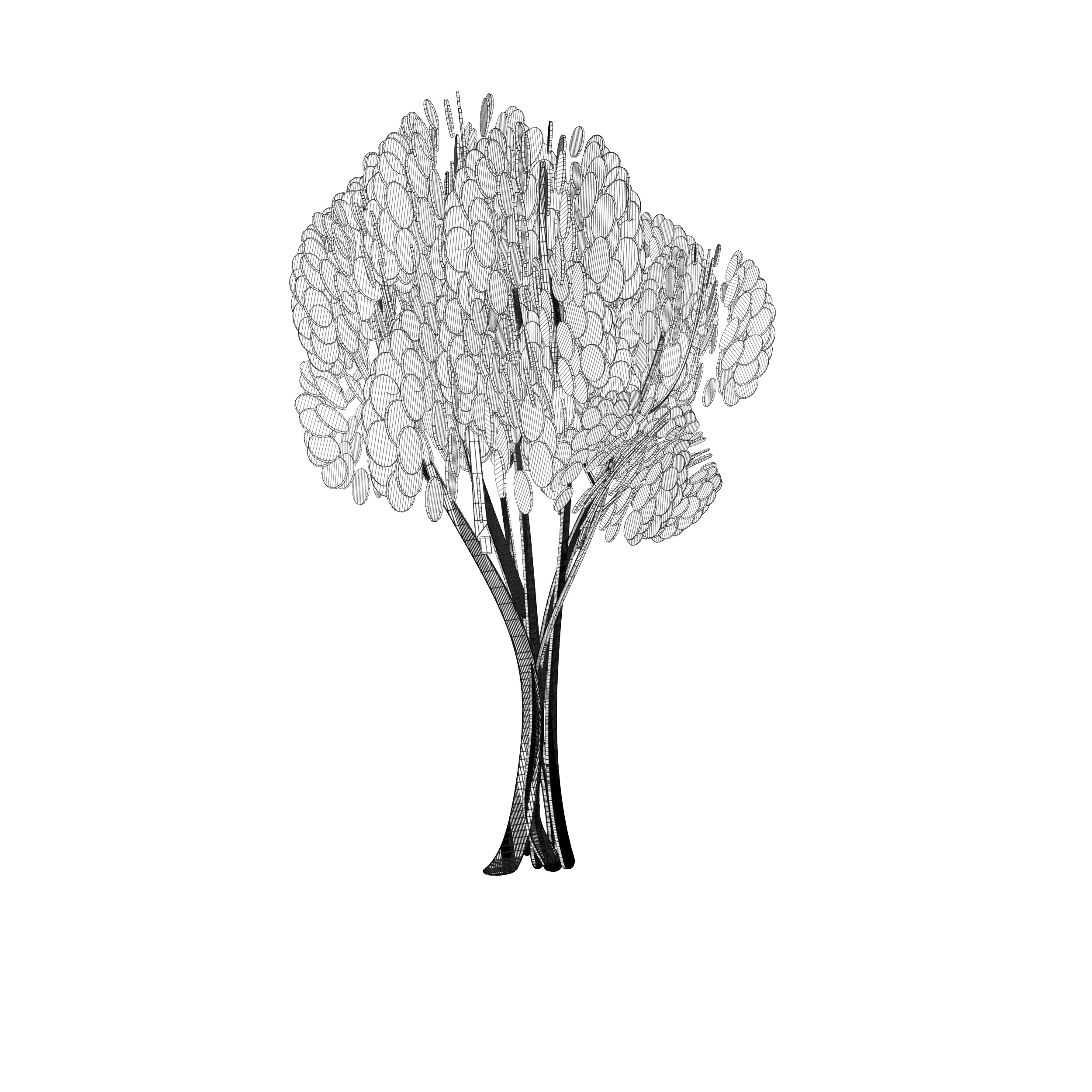 Cartoon tree S2Cv1 3D model_4