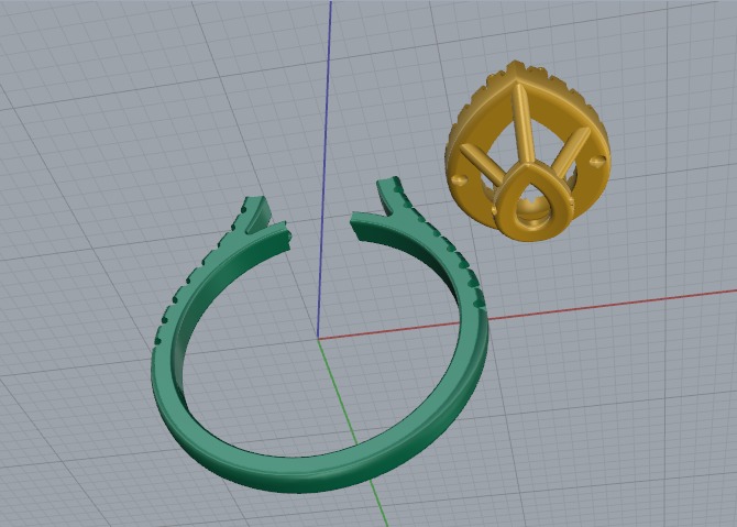 Ring pear Model 6302 3D print model_3