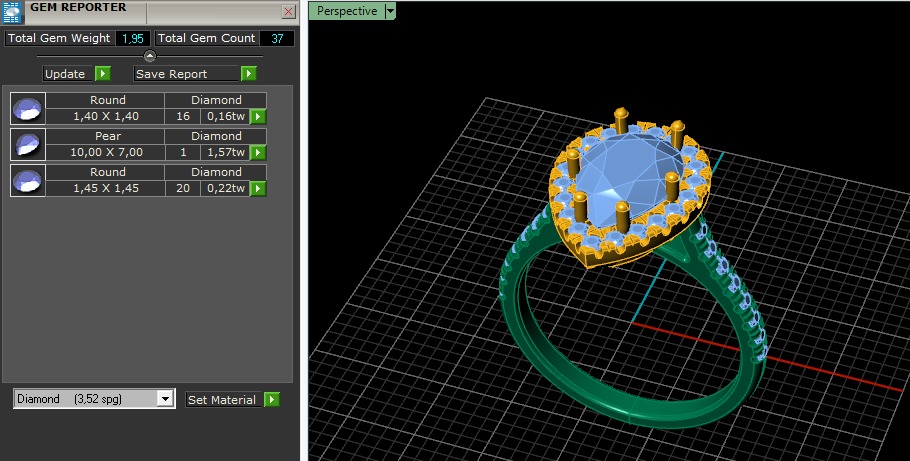 Ring pear Model 6302 3D print model_7