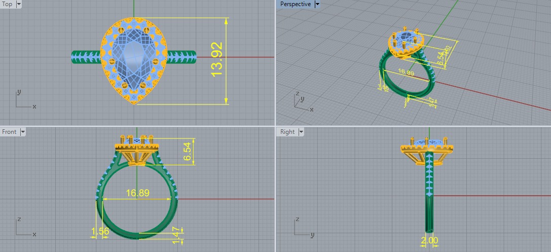 Ring pear Model 6302 3D print model_5